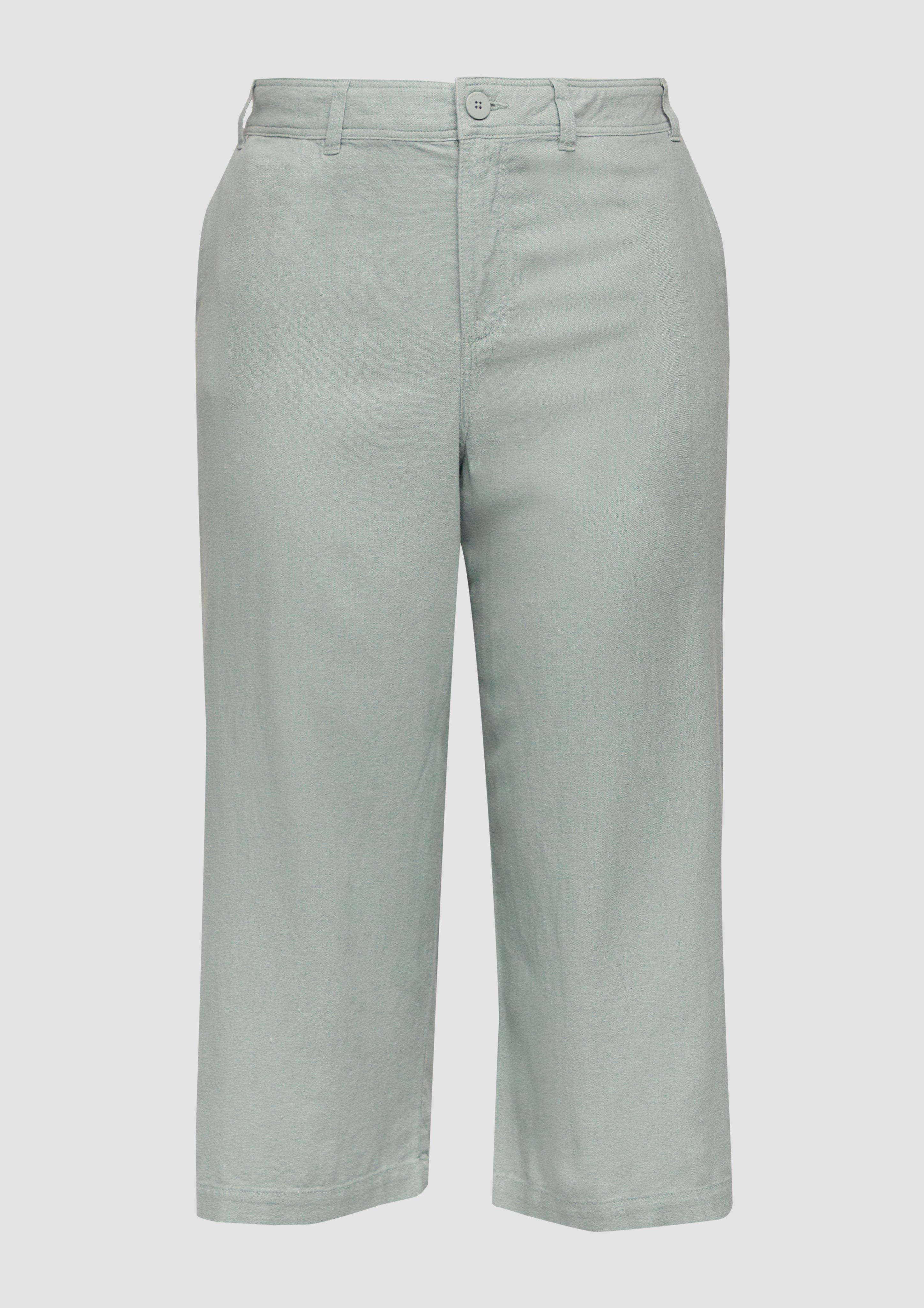 QS - Culotte aus Leinenmix, Damen, grün