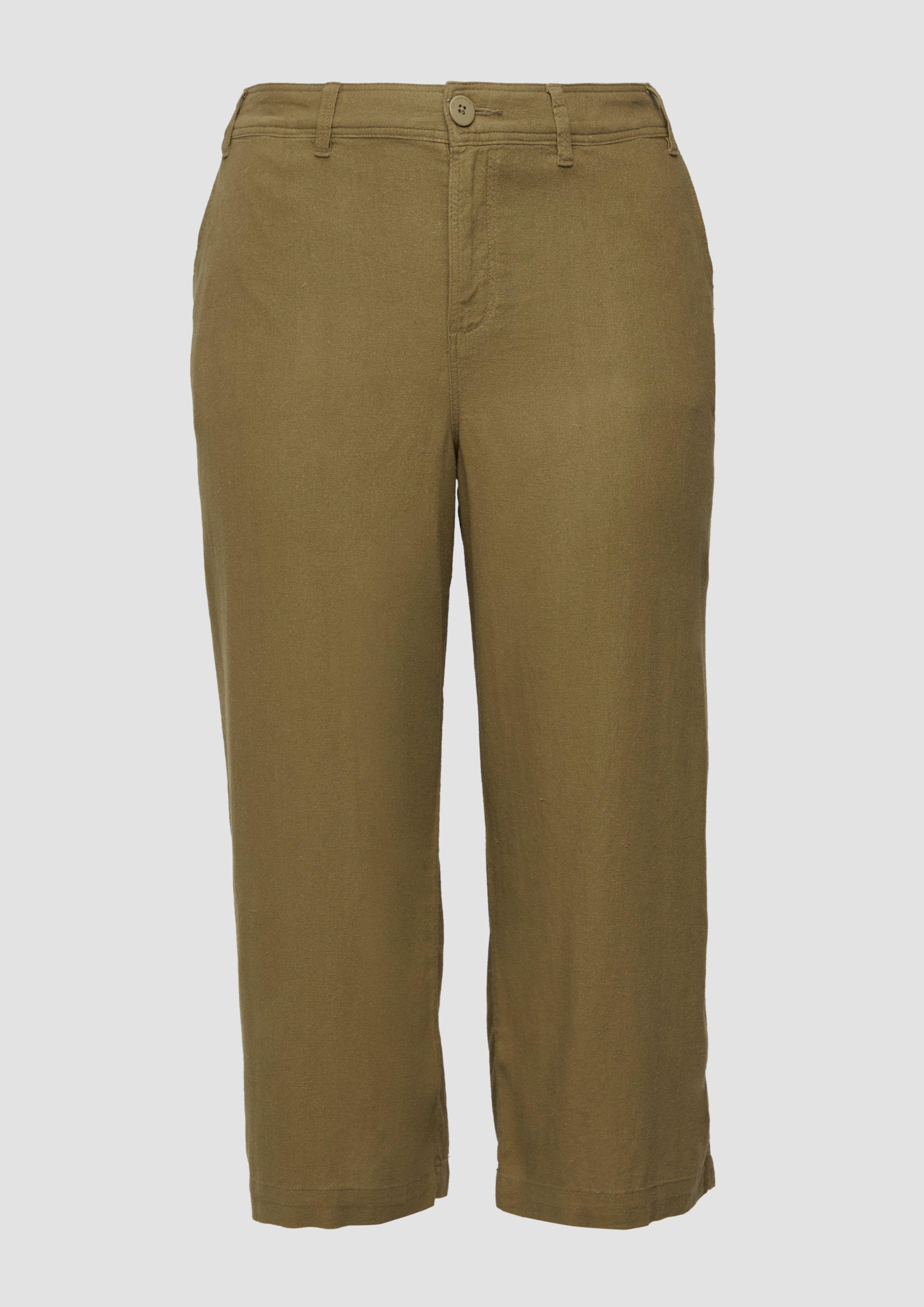 QS - Culotte aus Leinenmix, Damen, Grün