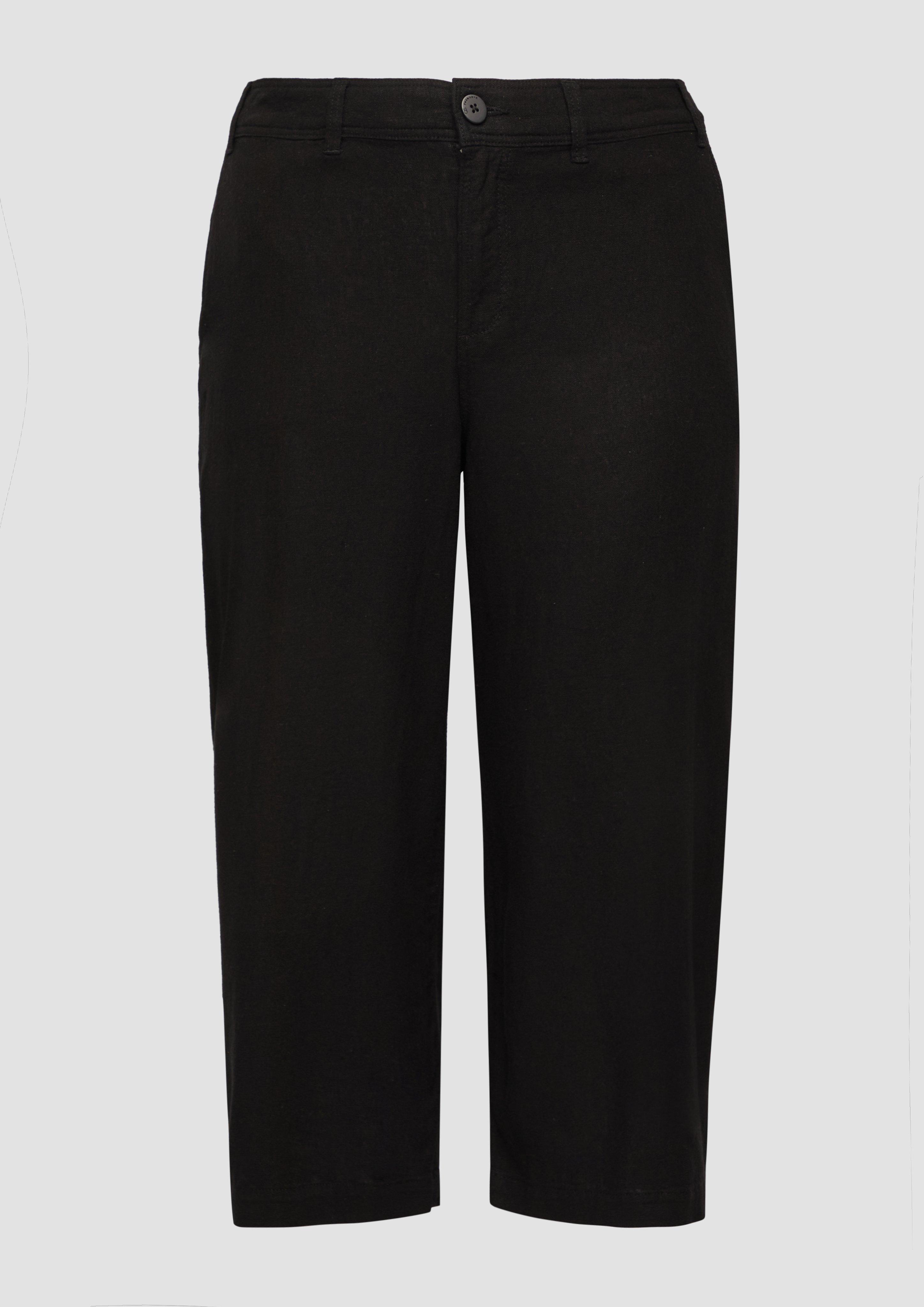 QS - Culotte aus Leinenmix, Damen, schwarz