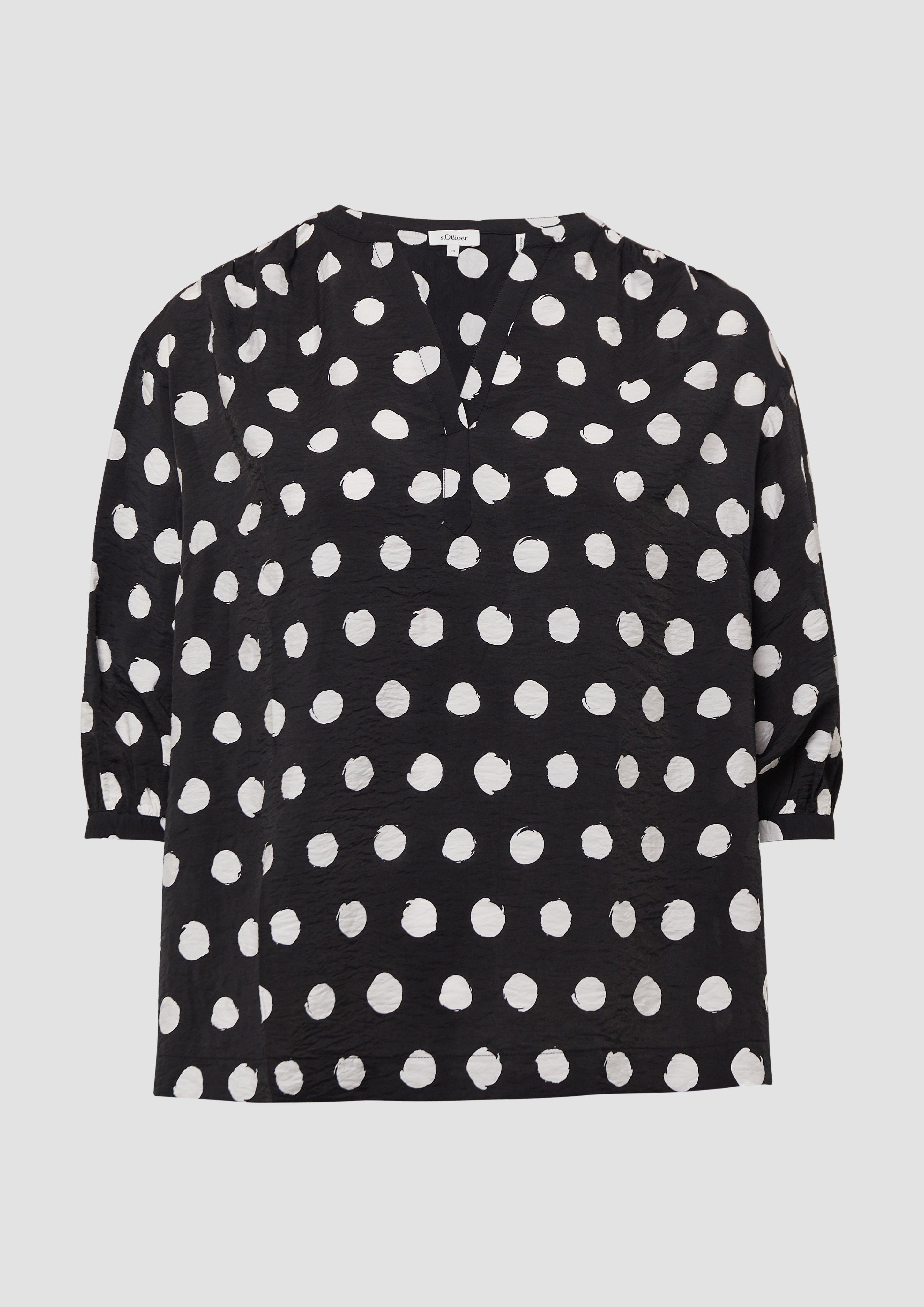 s.Oliver - Strukturierte Bluse aus Viskosemix, Damen, schwarz
