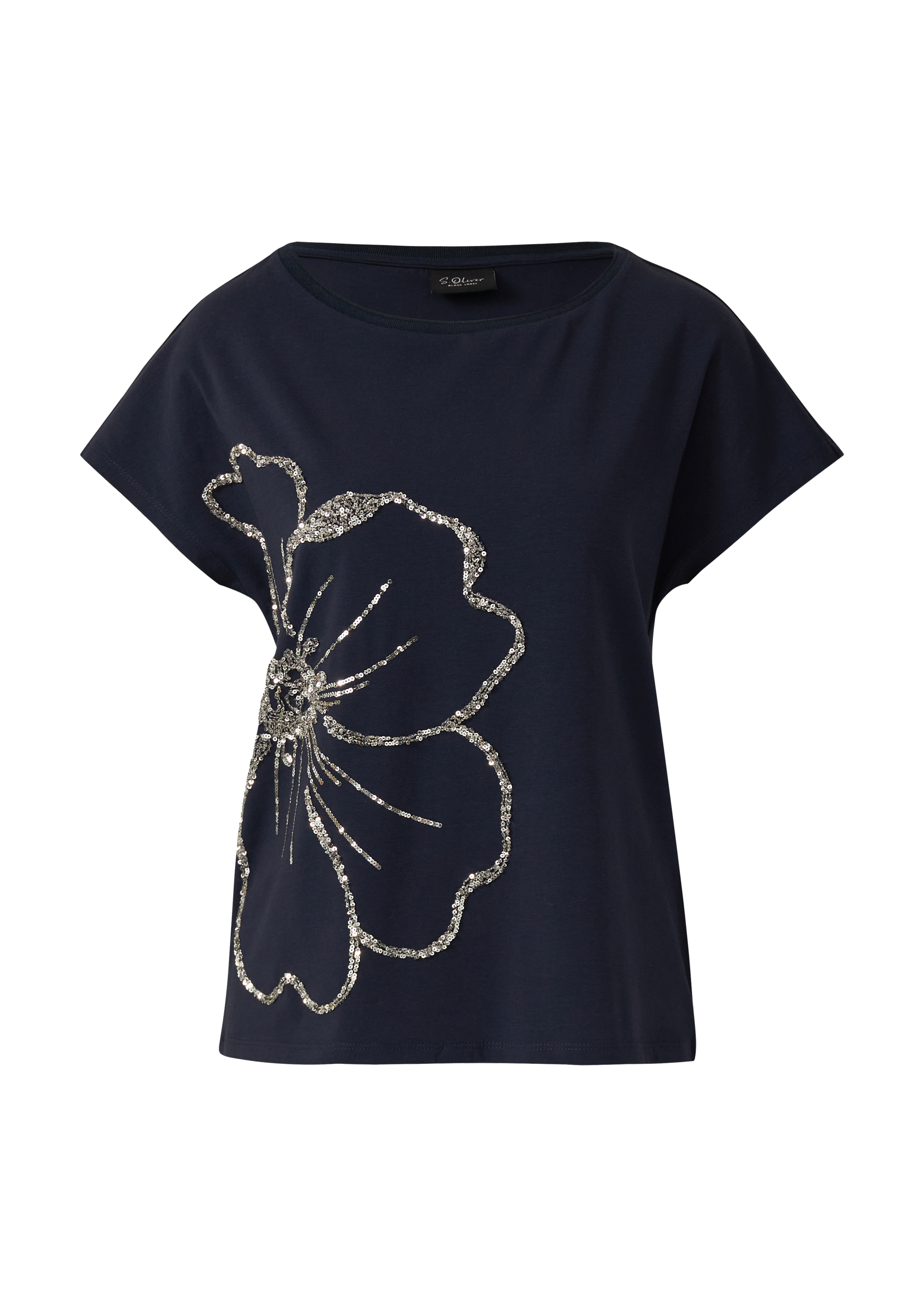 T-Shirt im Relaxed Fit mit Pailletten-Applikation