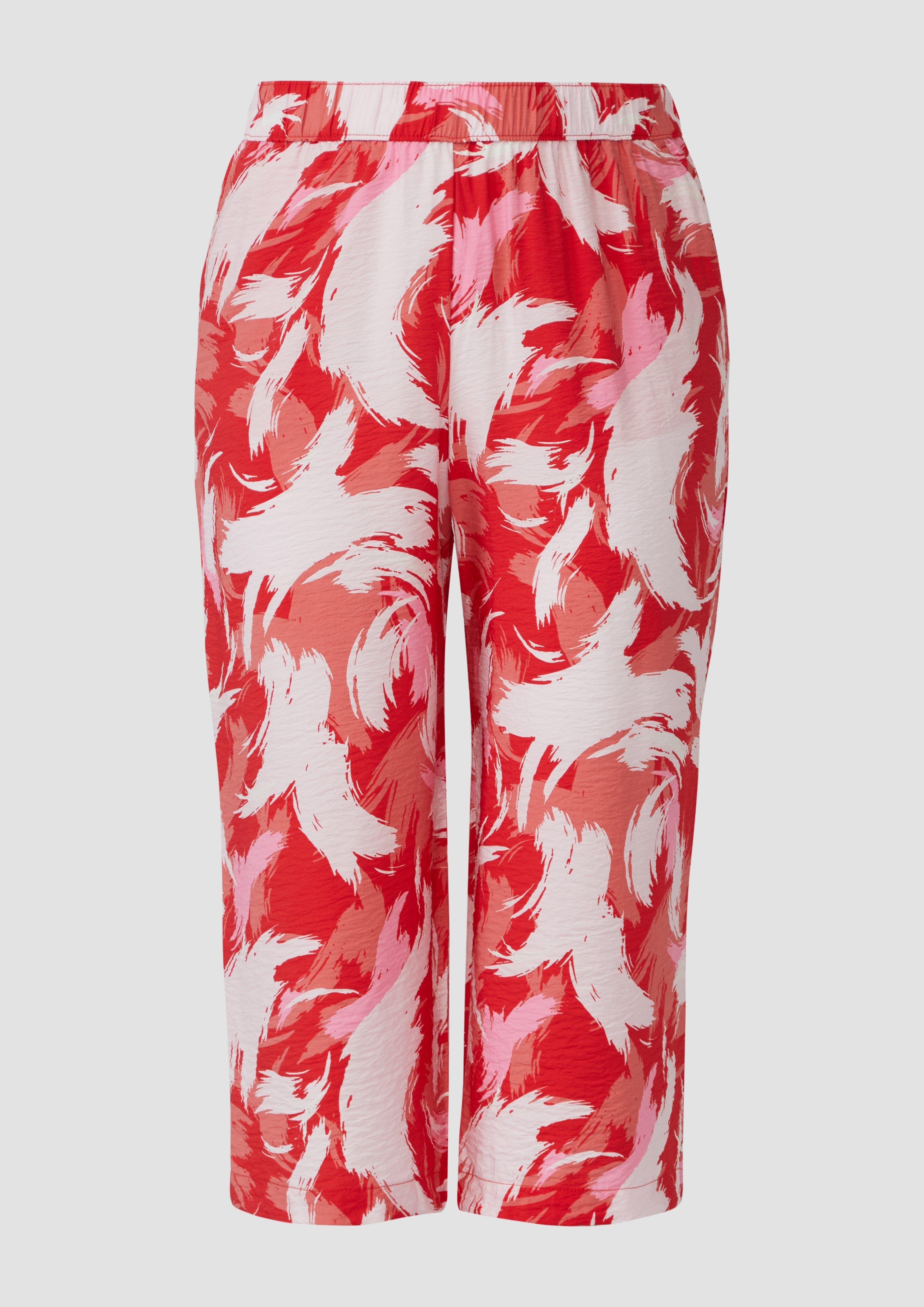 s.Oliver - Strukturierte Culotte aus Viskosemix, Damen, rot