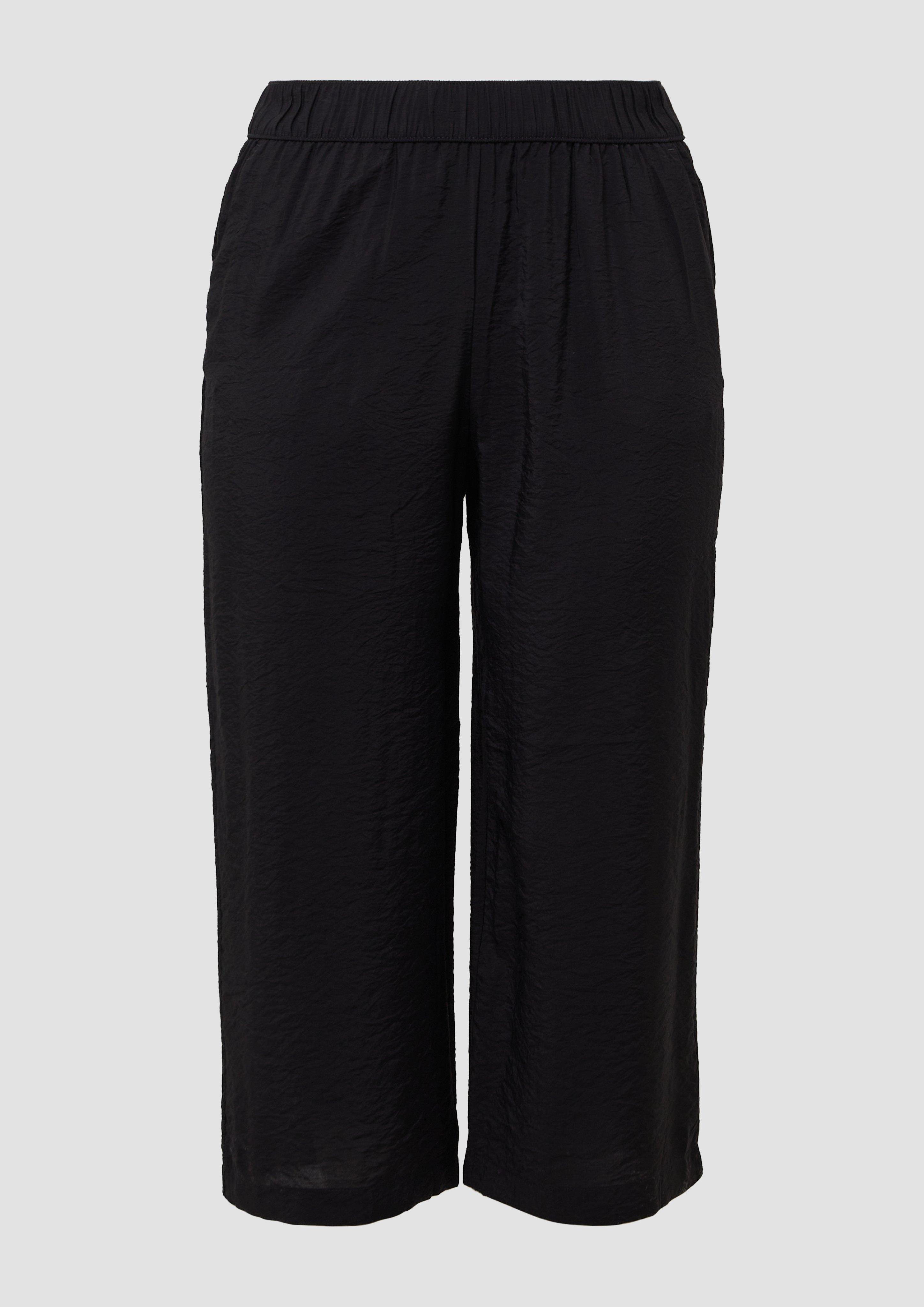 s.Oliver - Strukturierte Culotte aus Viskosemix, Damen, schwarz