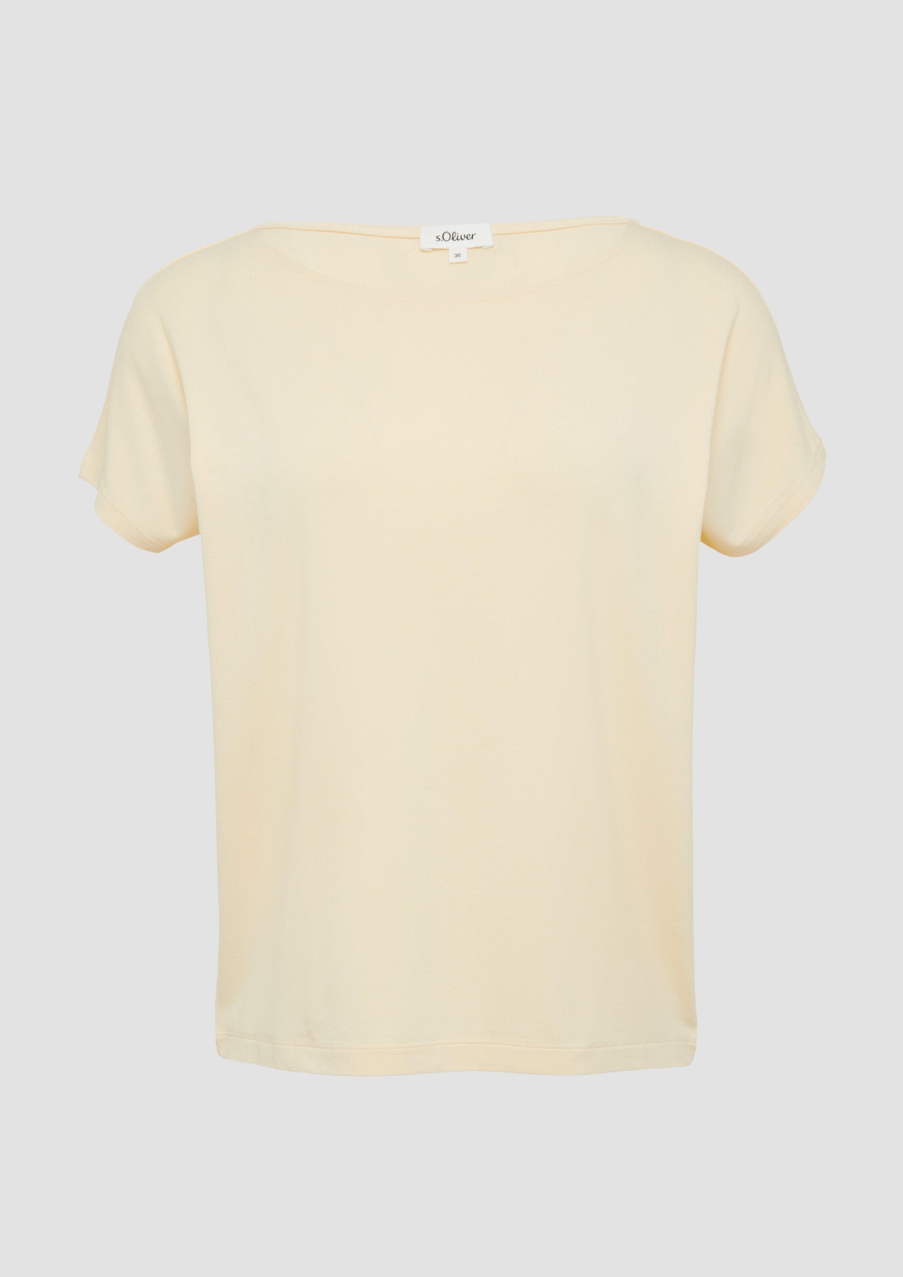 s.Oliver - Viskosemix-T-Shirt im Relaxed Fit, Damen, gelb