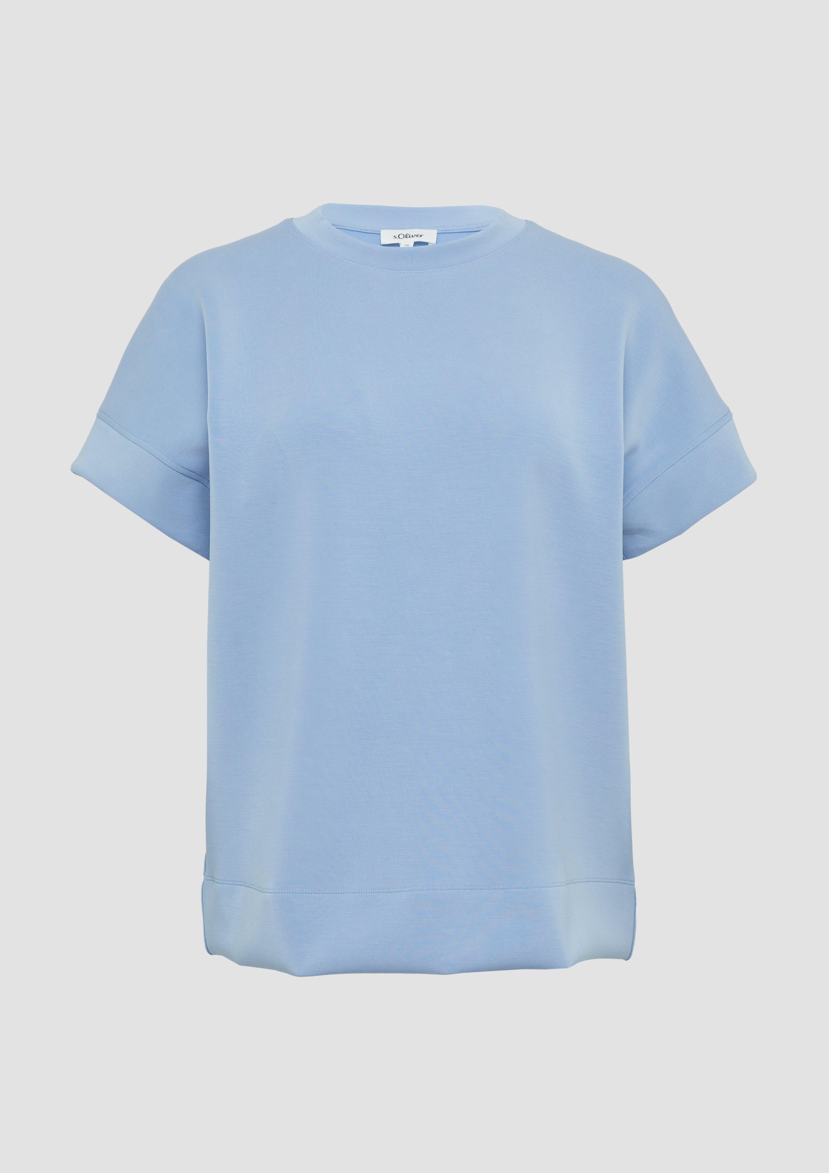 s.Oliver - Scuba-Shirt im Relaxed Fit, Damen, blau