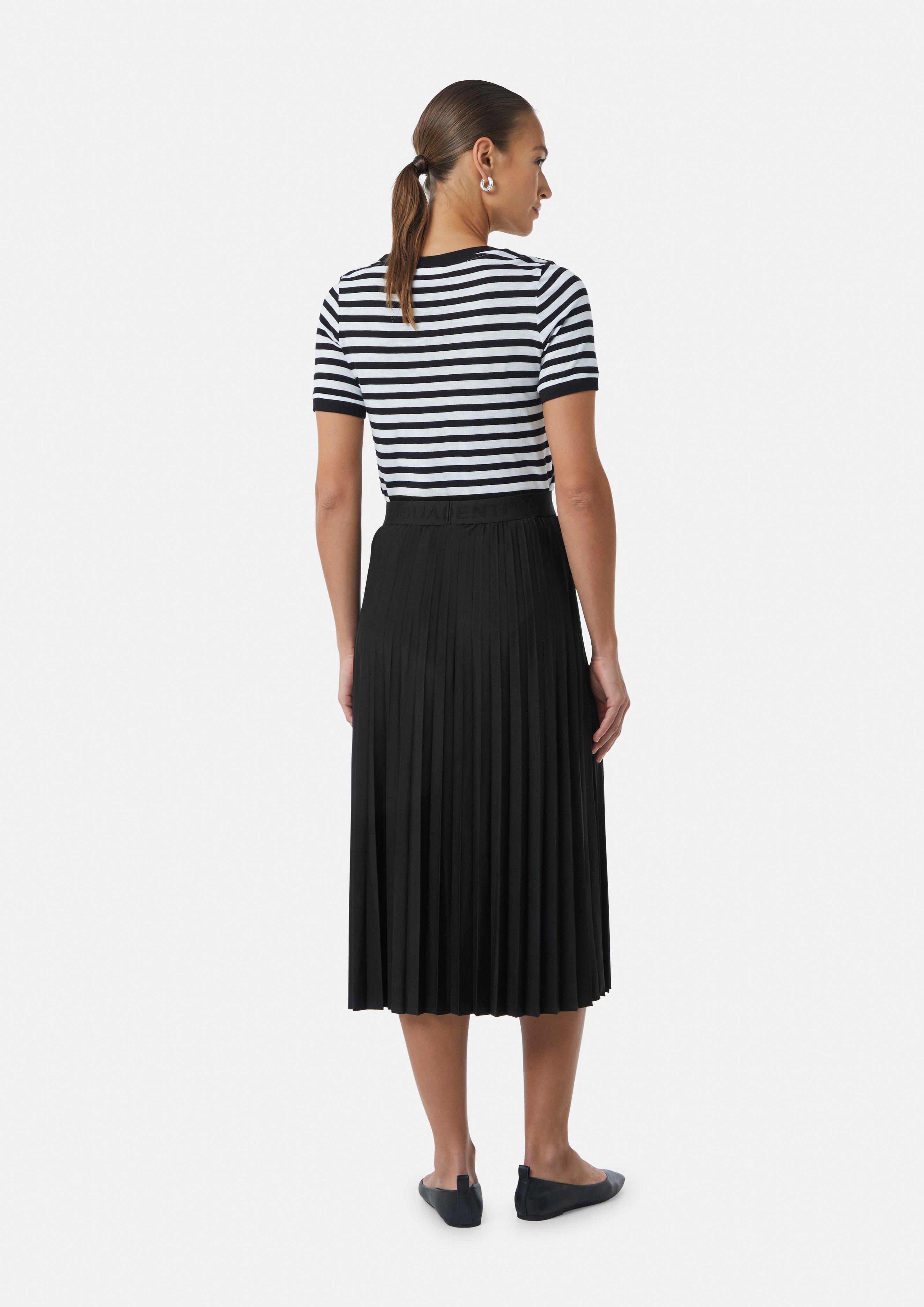 【Anyone more】Naki Midi Pleated Skirt Pleated jersey midi skirt with an elasticated waistband