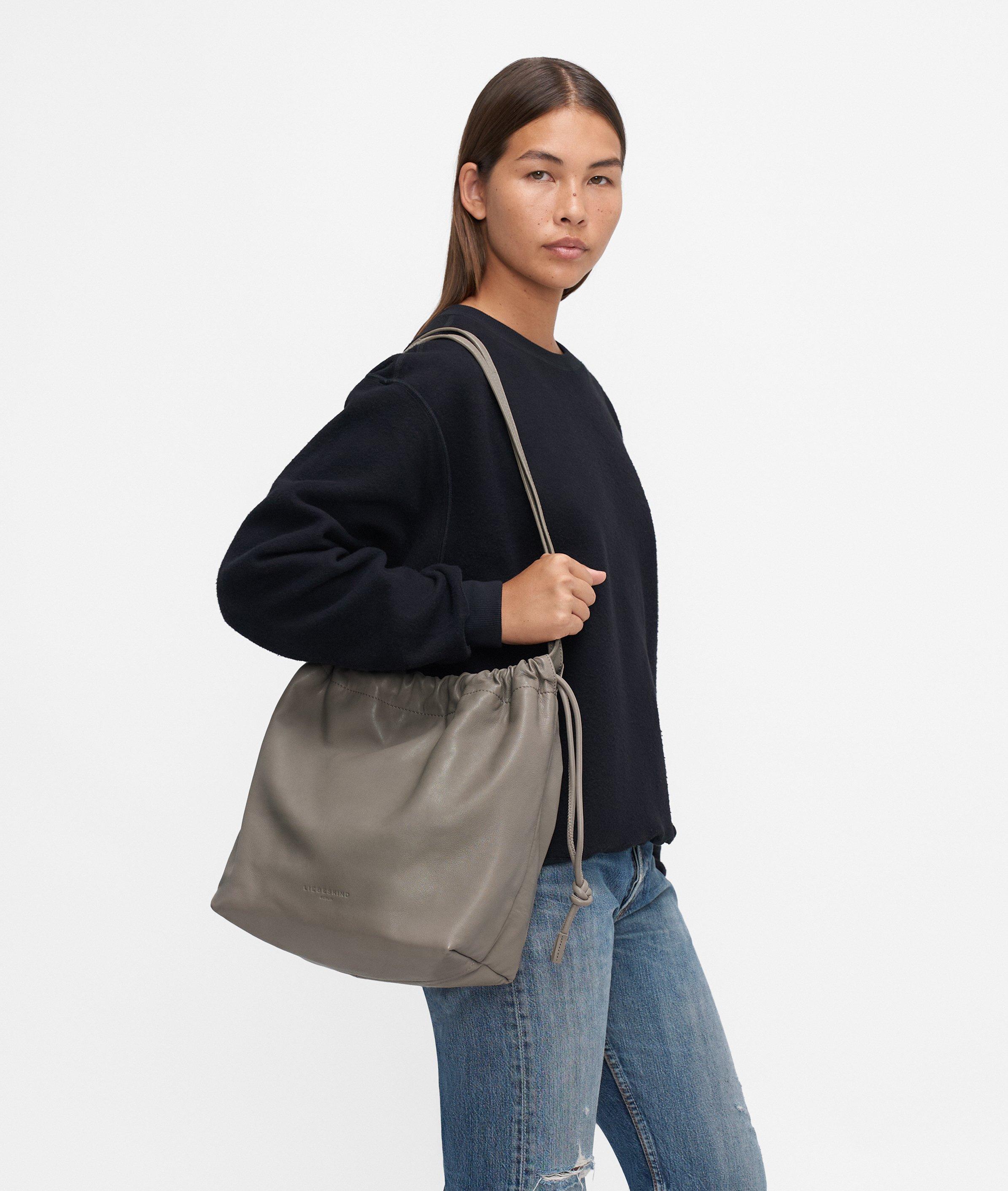 Lya Hobo M in bruin, petrol & zwart