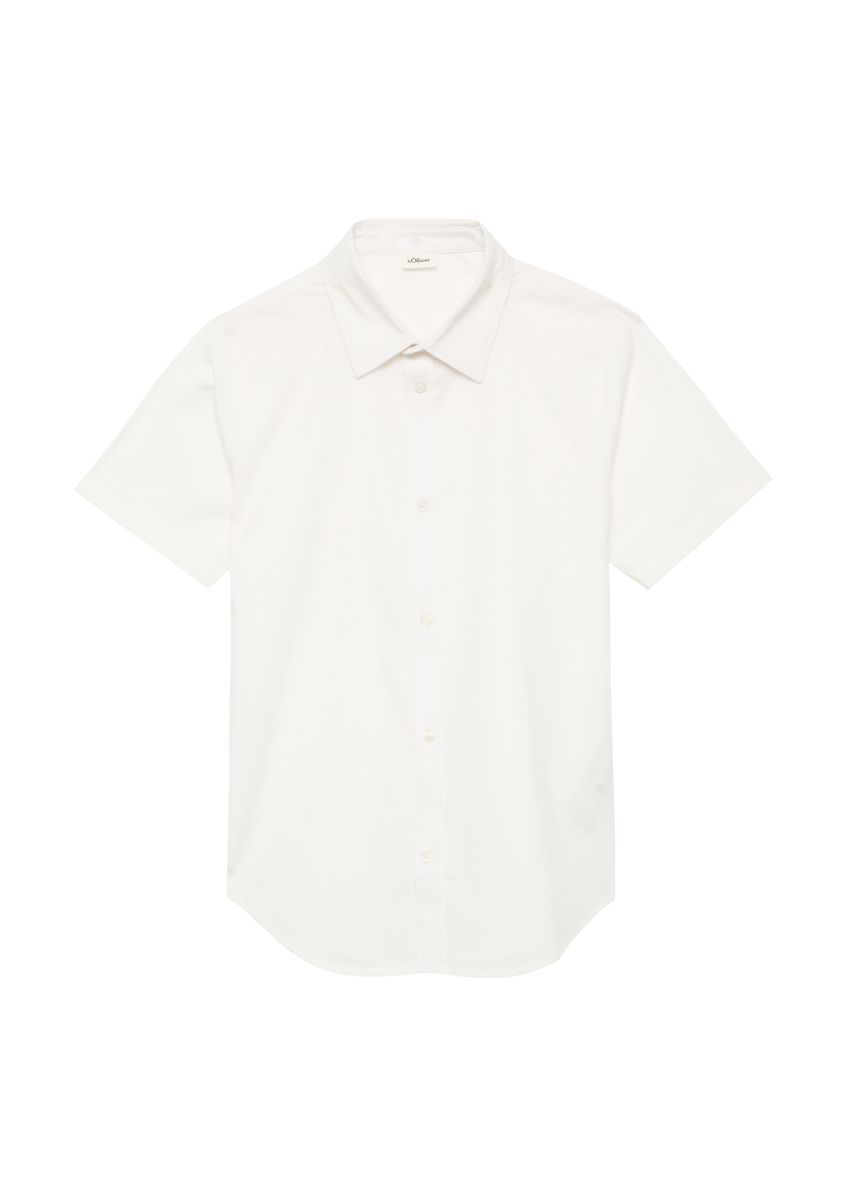 s.Oliver - Festliches Slim-Fit-Hemd aus Baumwollstretch, Jungen, weiß