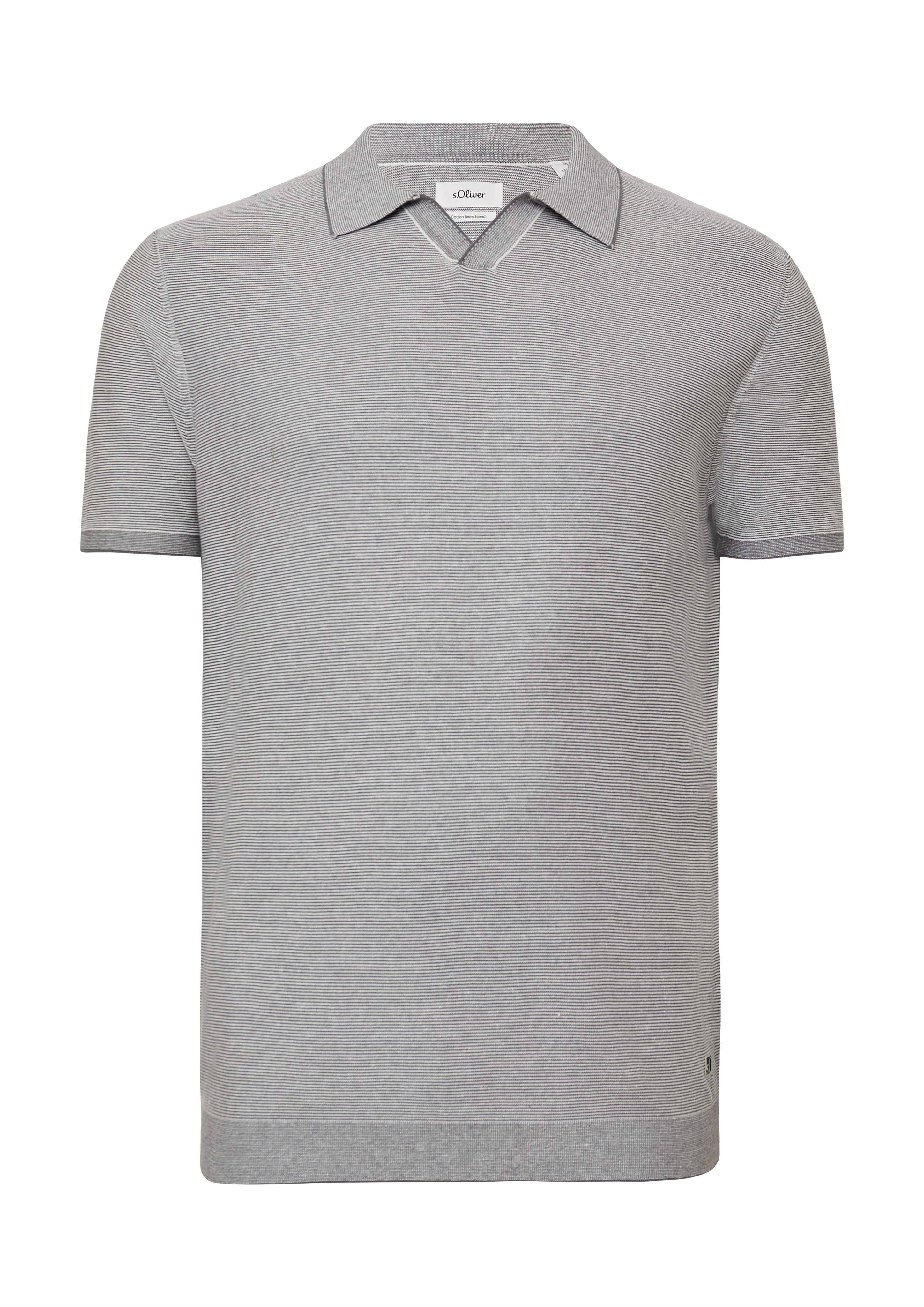 Gebreide polo van linnenmix