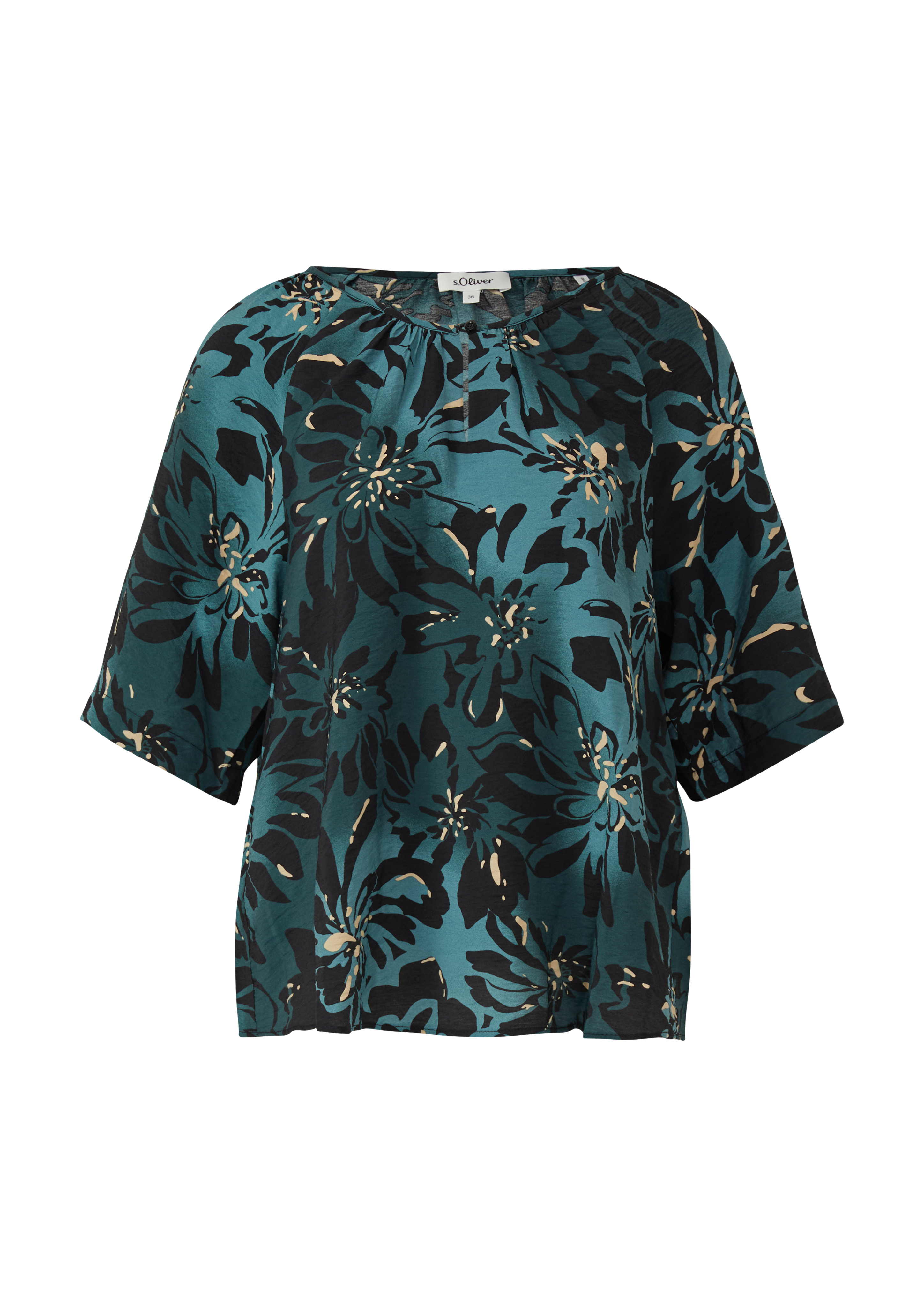 Gestructureerde blouse van viscosemix met rimpels
