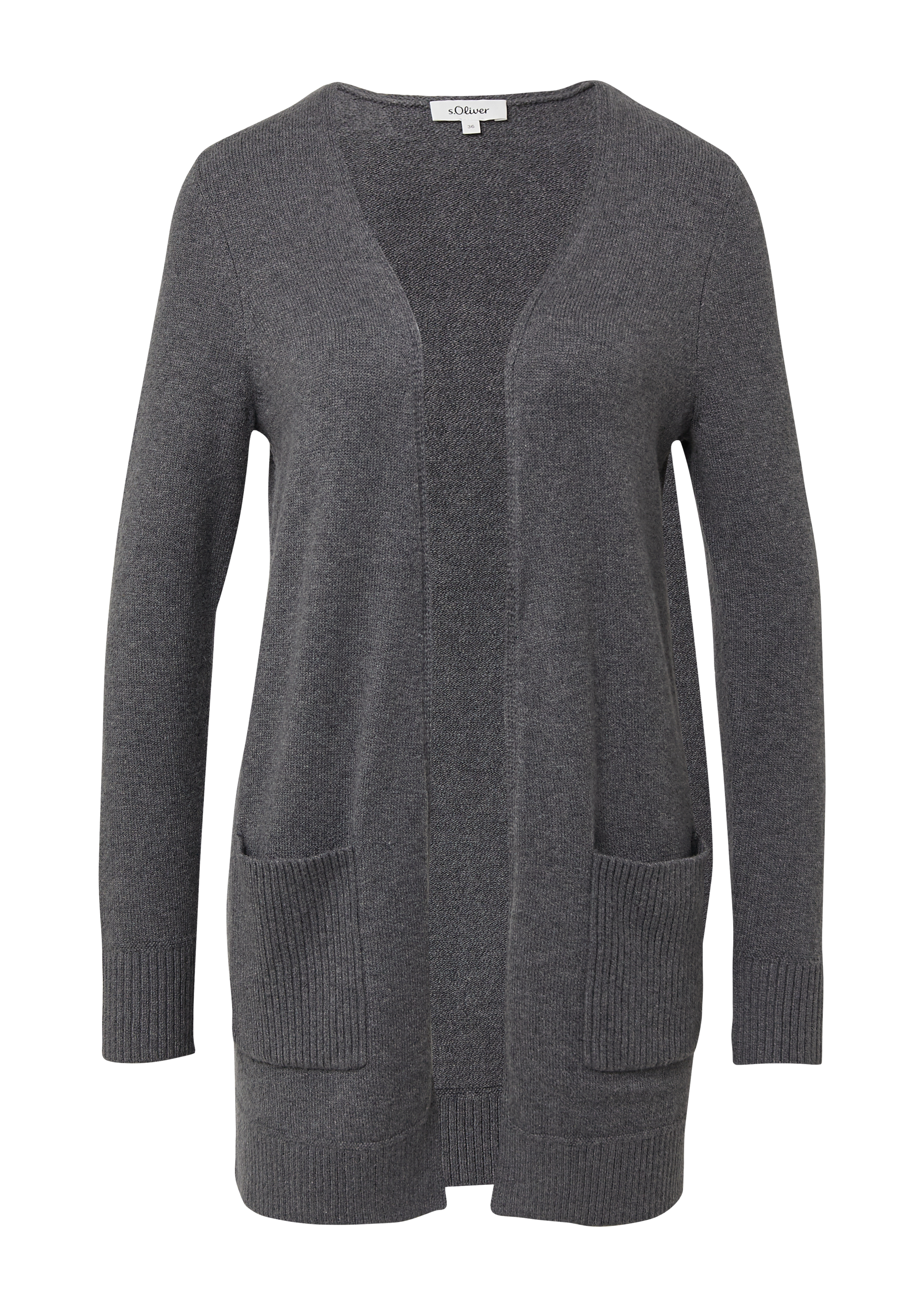 Weiche Strickjacke mit aufgesetzten Taschen