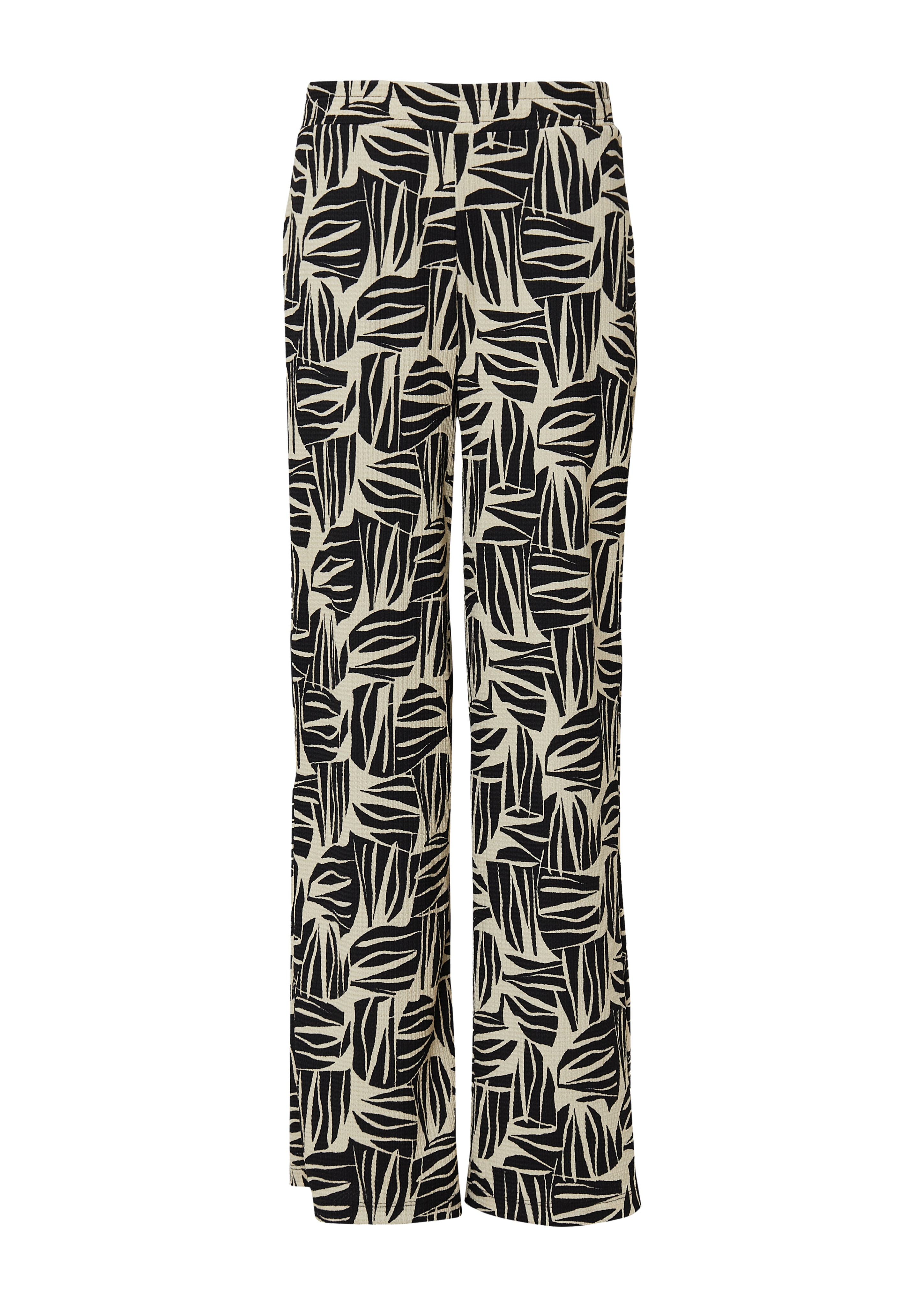 Gestructureerde jersey broek met elastische band