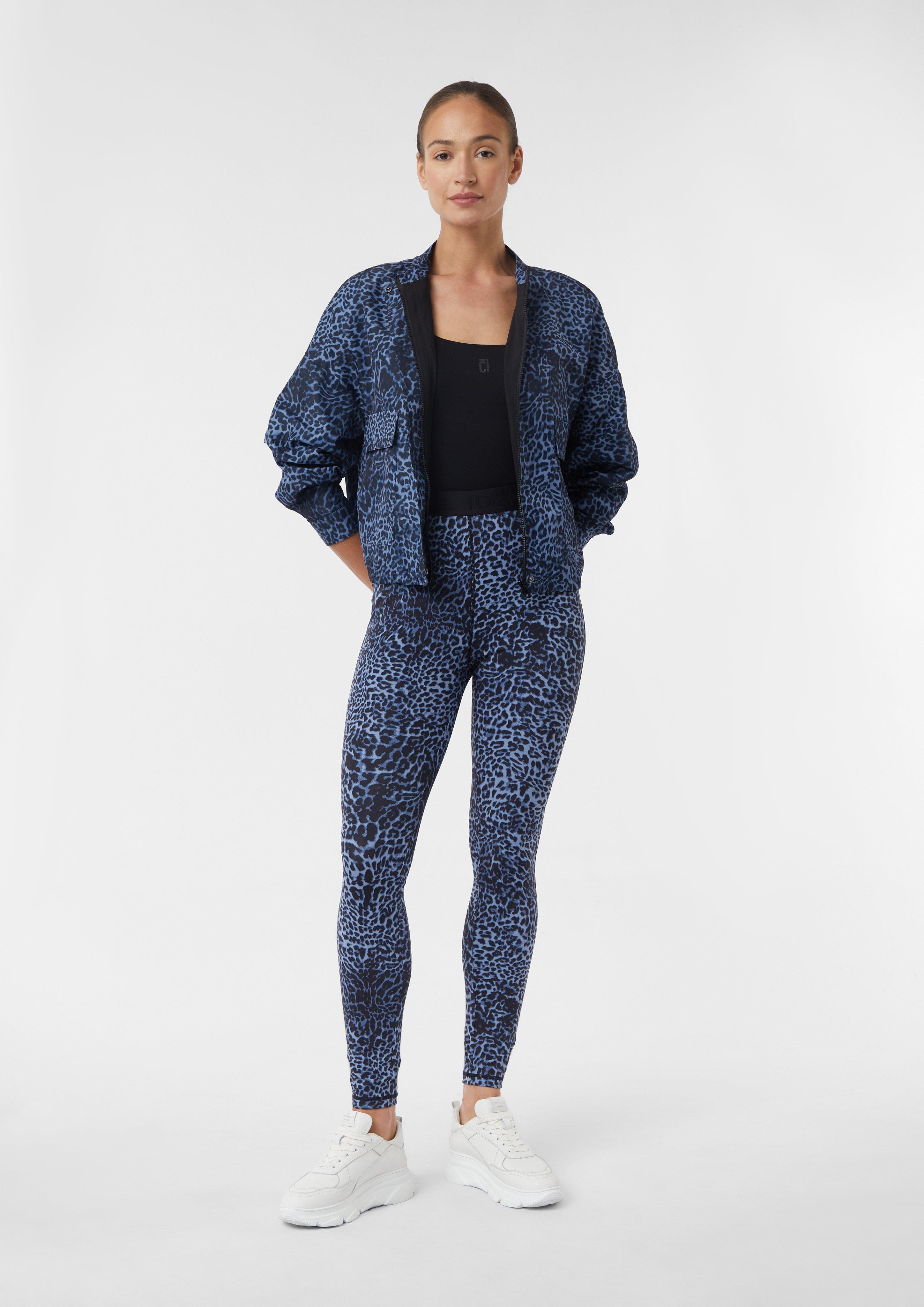 ドゥーズィエムクラス Jersey Slit leggins Jersey leggings with an all-over leopard print - Blue | SCAYLE
