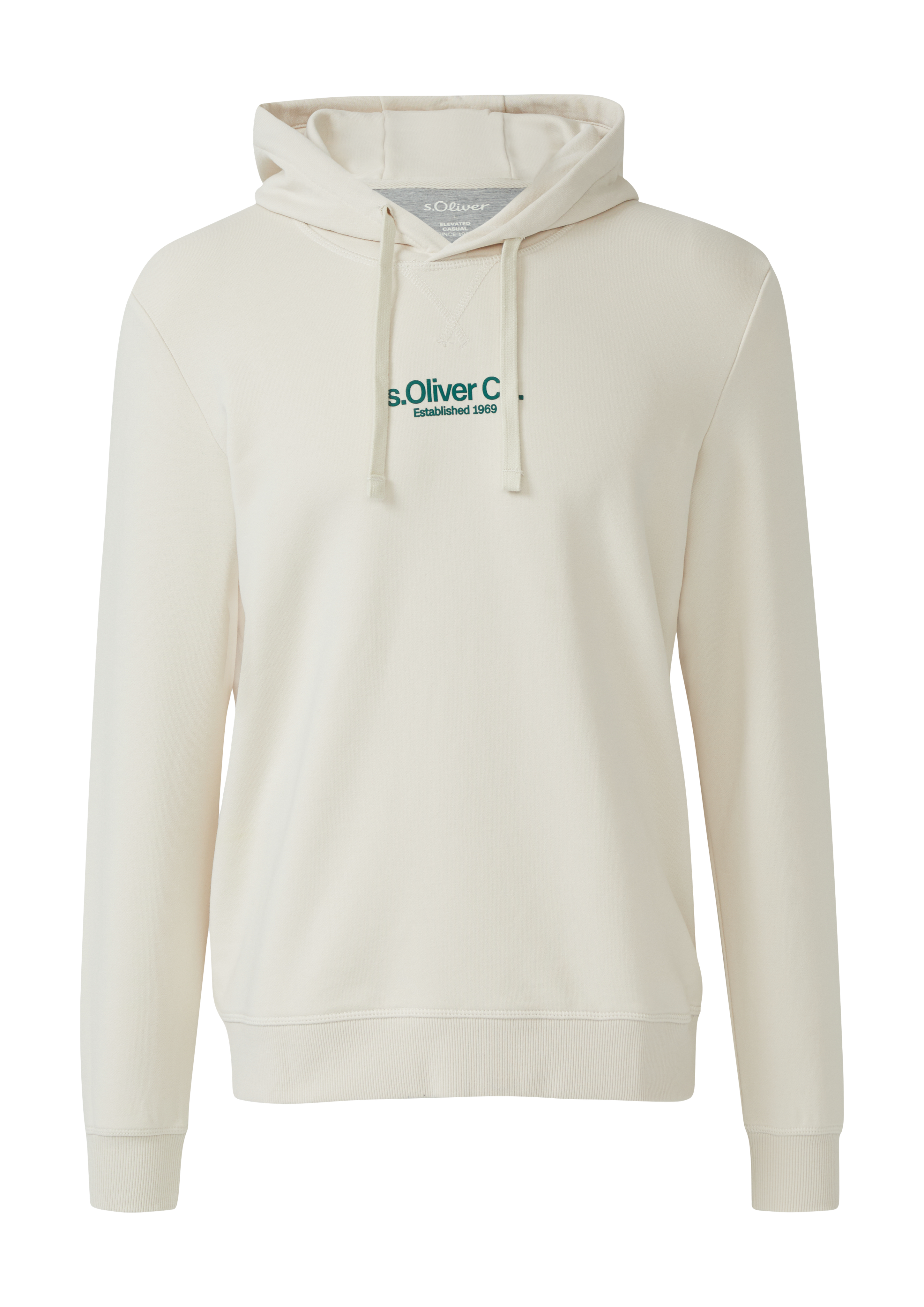 Capuchon van katoenmix met logoprint