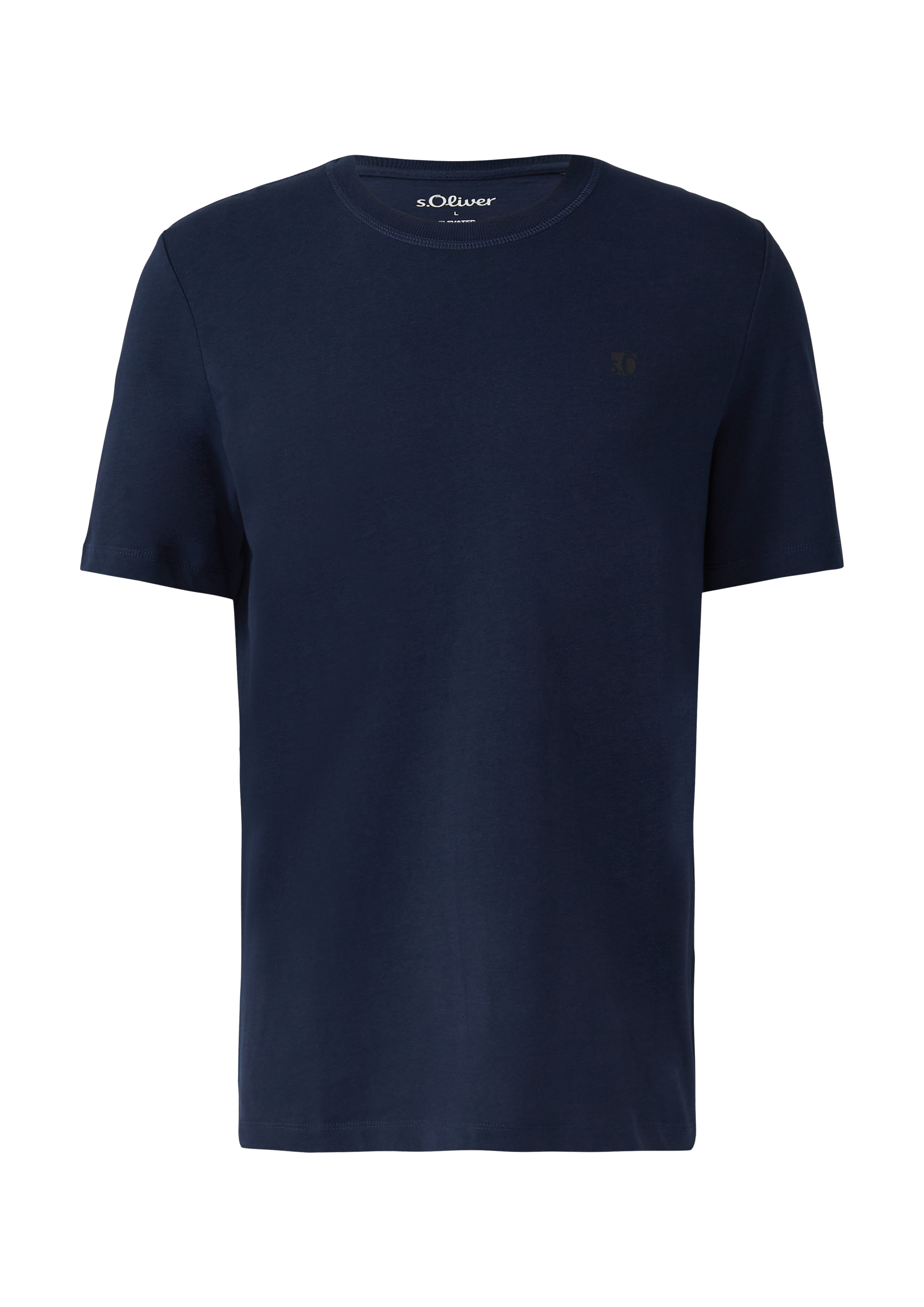 T-shirt van zware jersey met ronde hals en logoprint