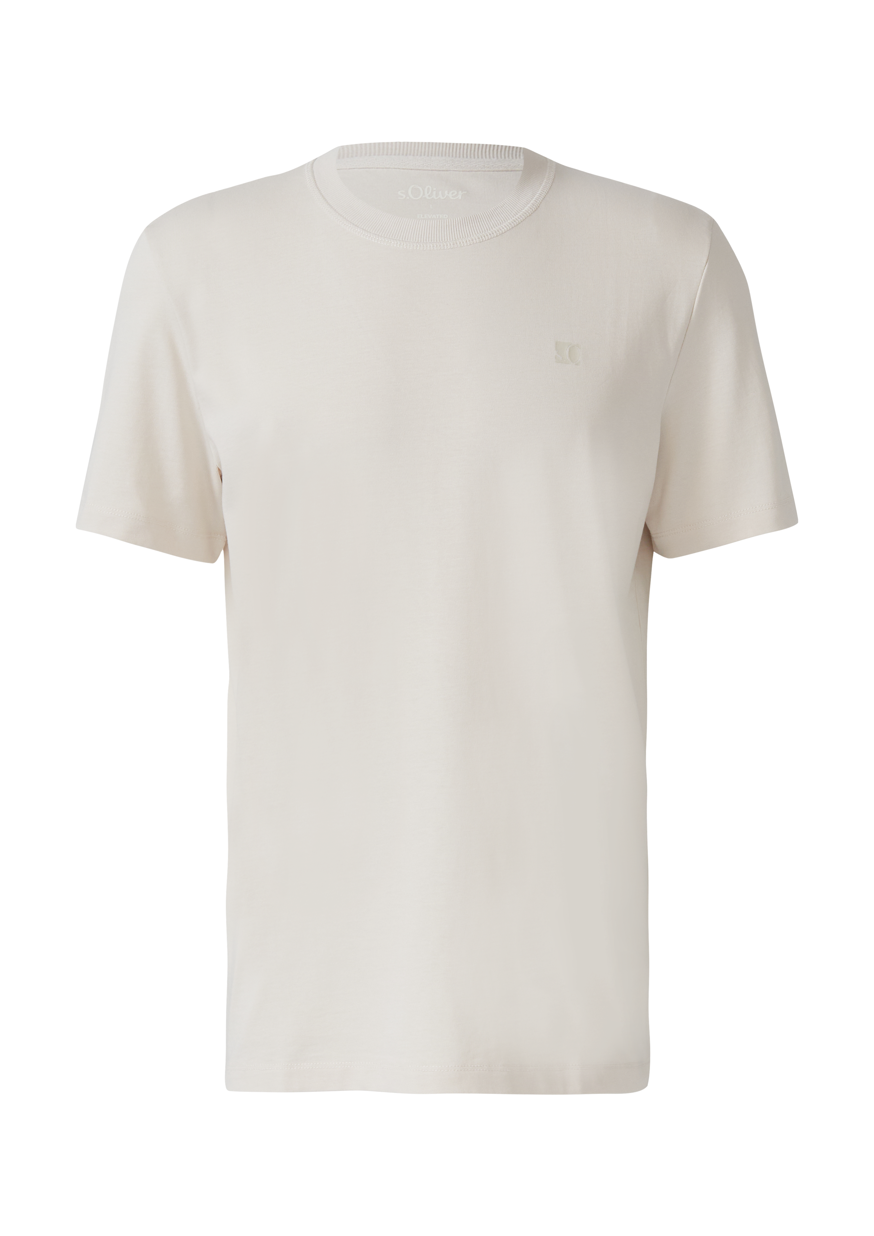 T-shirt van zware jersey met ronde hals en logoprint