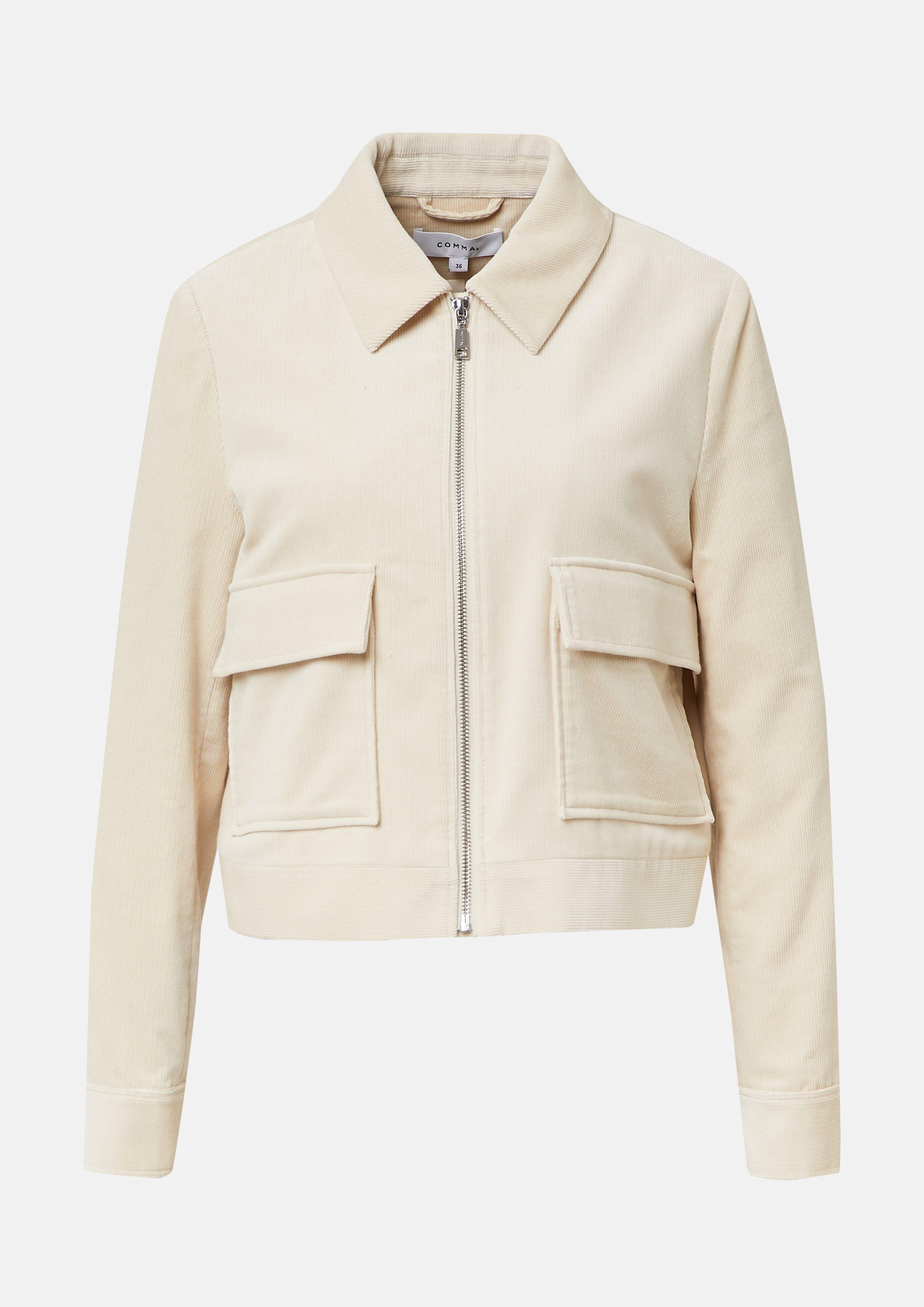ジャケット citybreeze Corduroy padded jumper_BEIGE Womens-Kempshire-Corduroy-