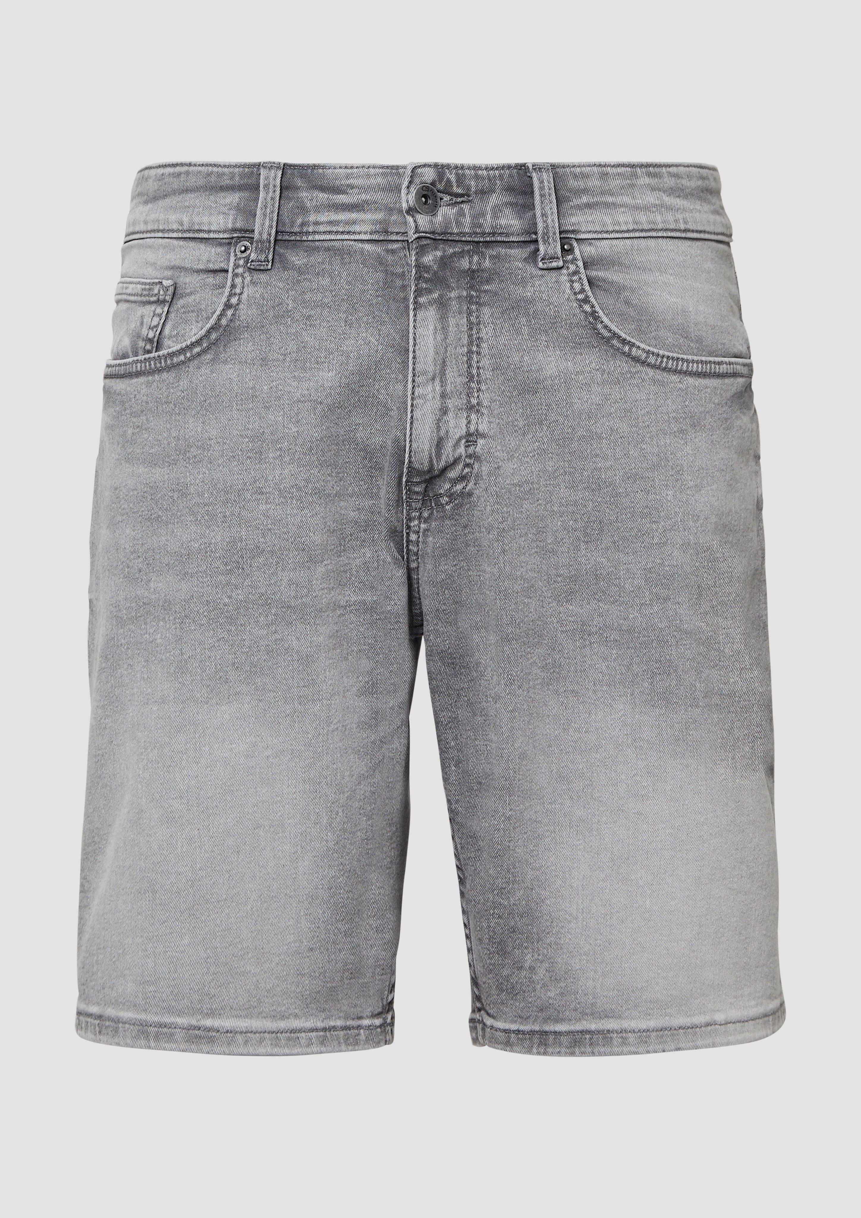 QS - Denimshorts John / Regular Fit / Mid Rise, Herren, grau