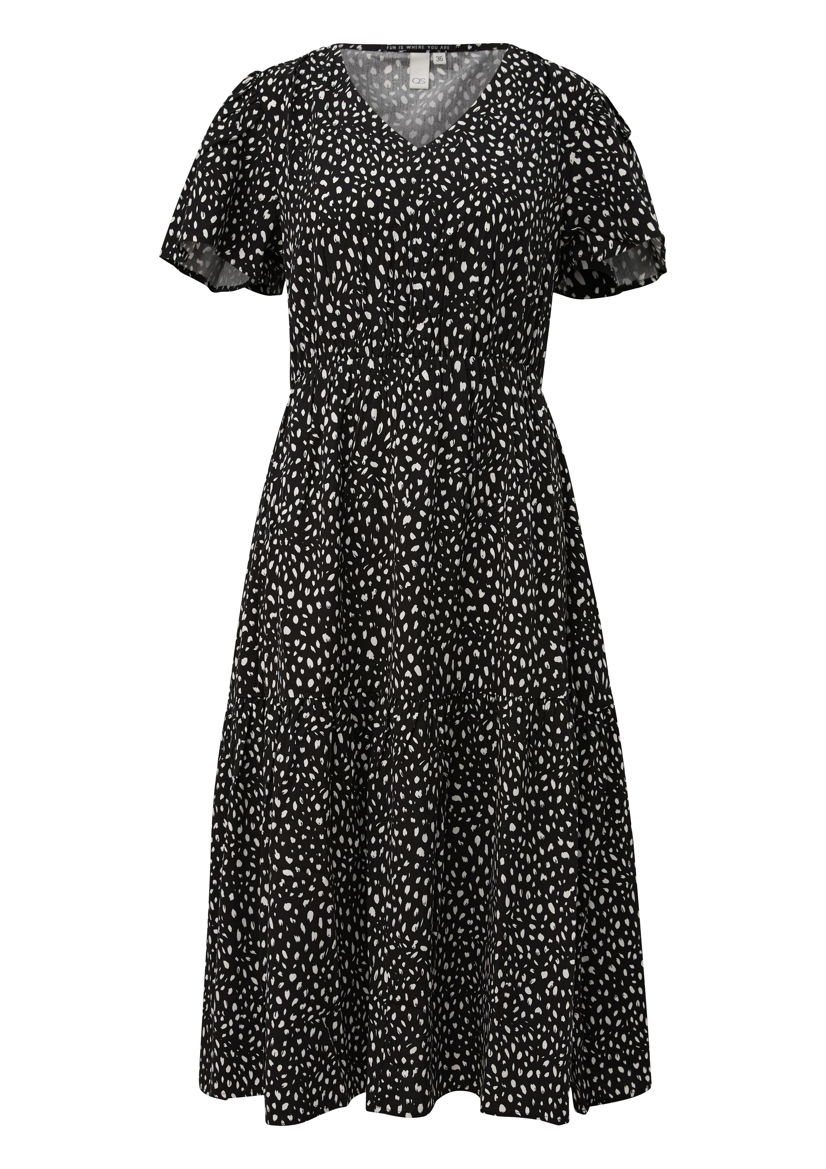 Viskosekleid mit All-over-Print