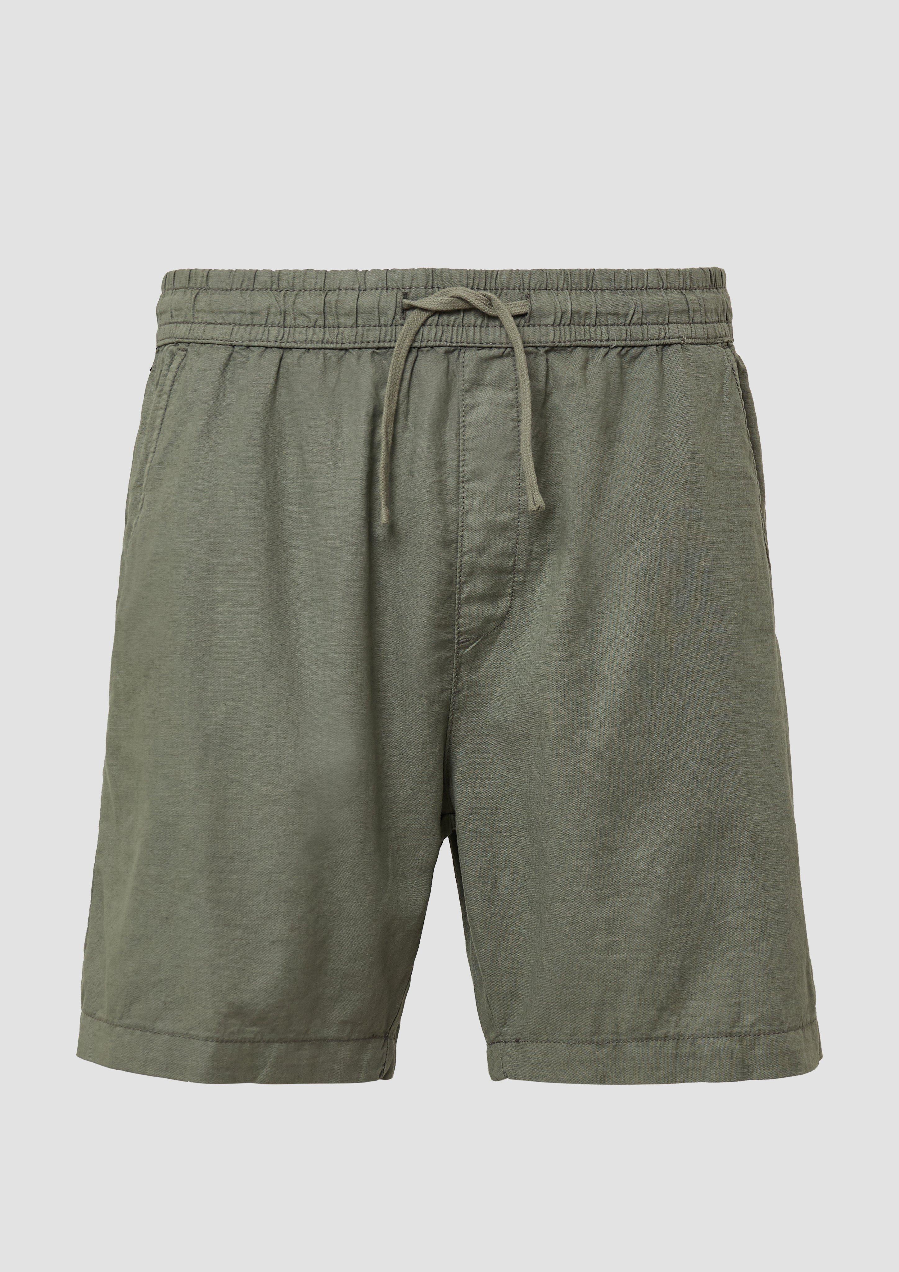 Thumbnail - QS - Shorts aus Leinenmix, Herren, Grün