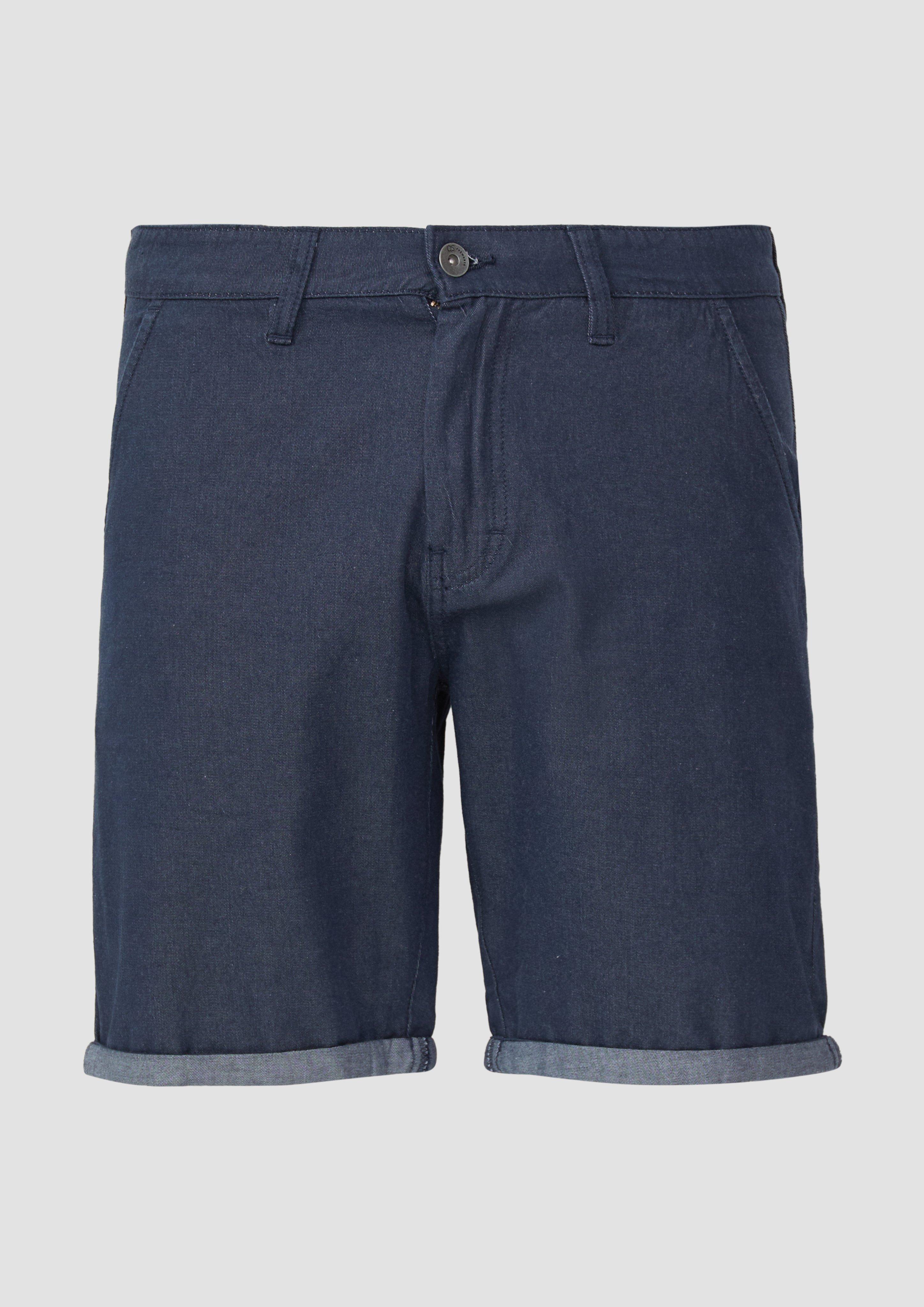 QS - John: Chino mit fixiertem Turn-up, Herren, blau