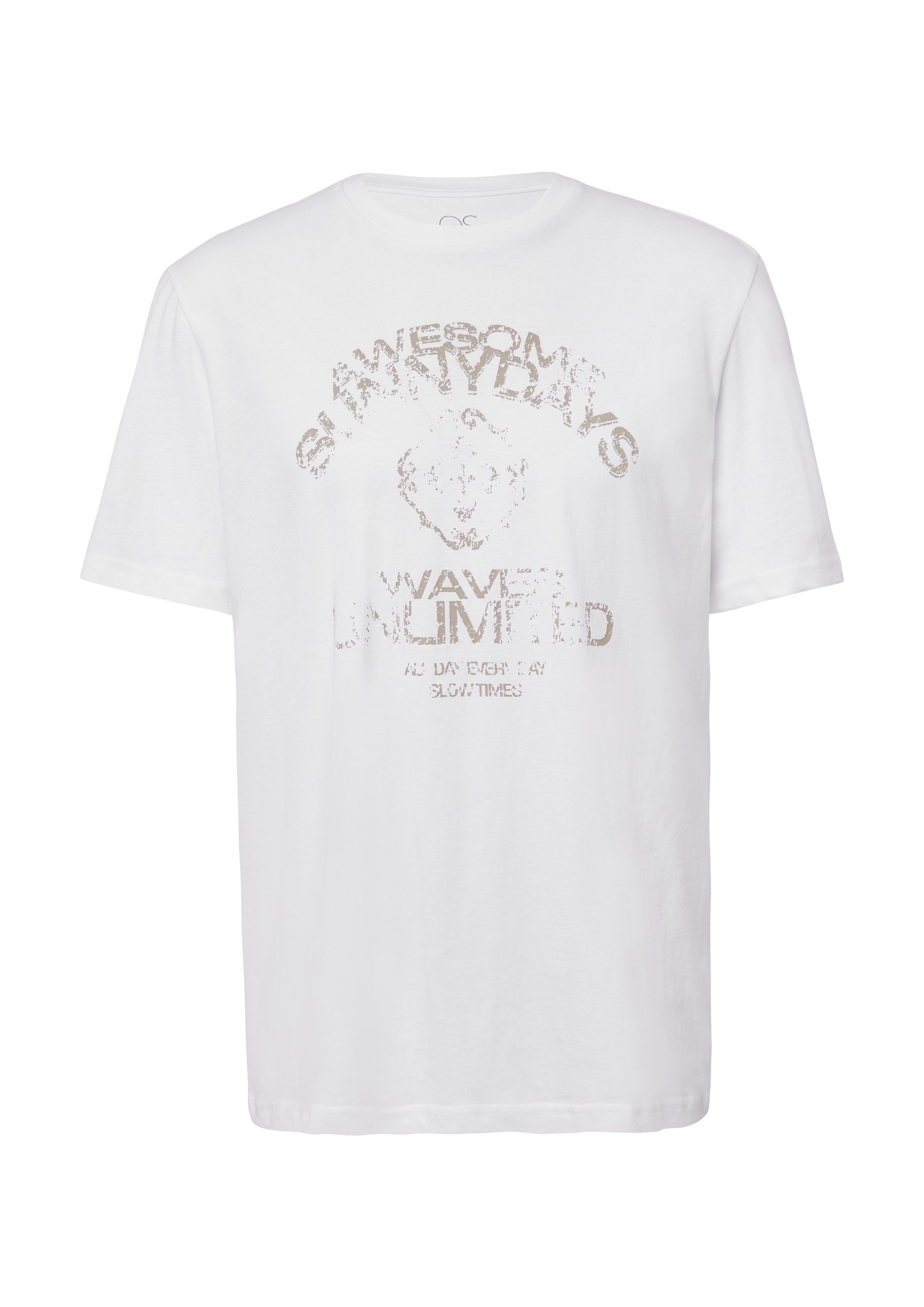 QS Basic T-Shirt mit platziertem Druck 2169514.01D2.S