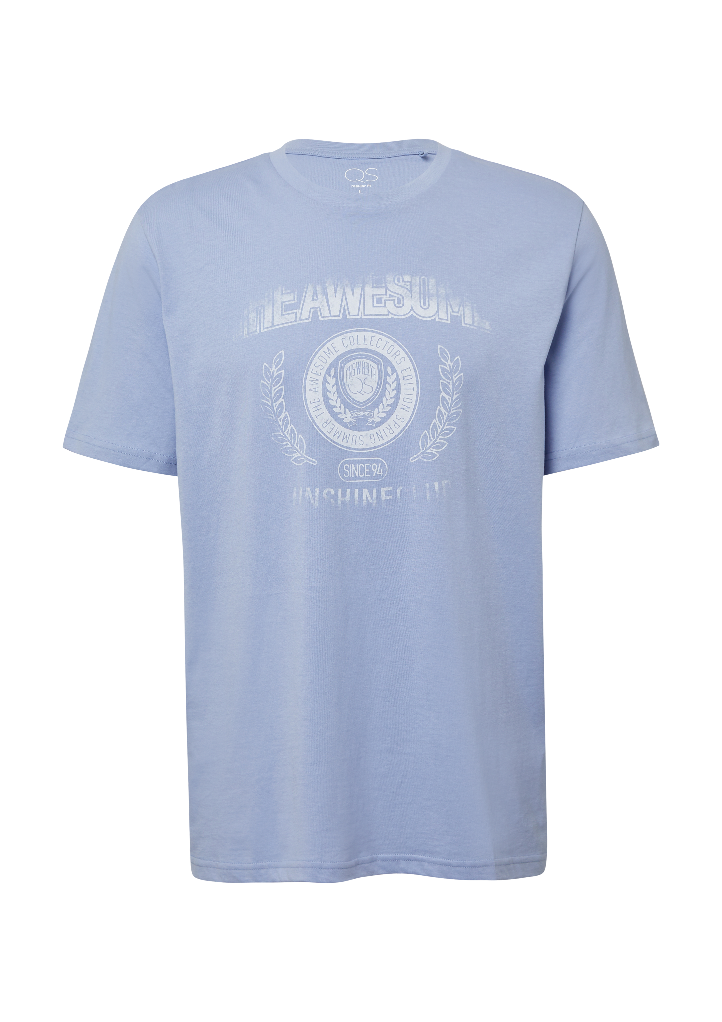QS Basic T-Shirt mit platziertem Druck 2169514.53D1.S