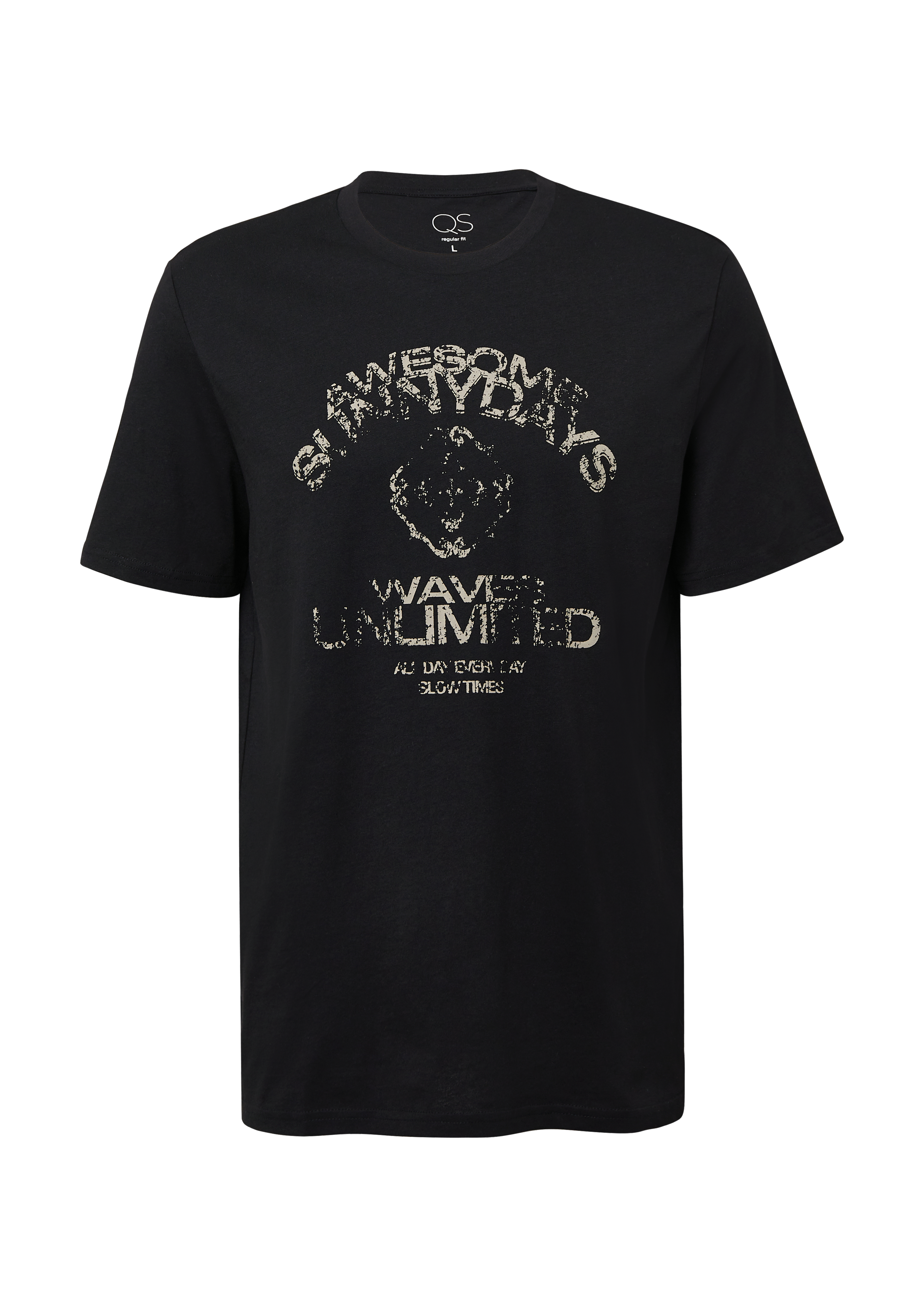 QS Basic T-Shirt mit platziertem Druck 2169514.99D2.M