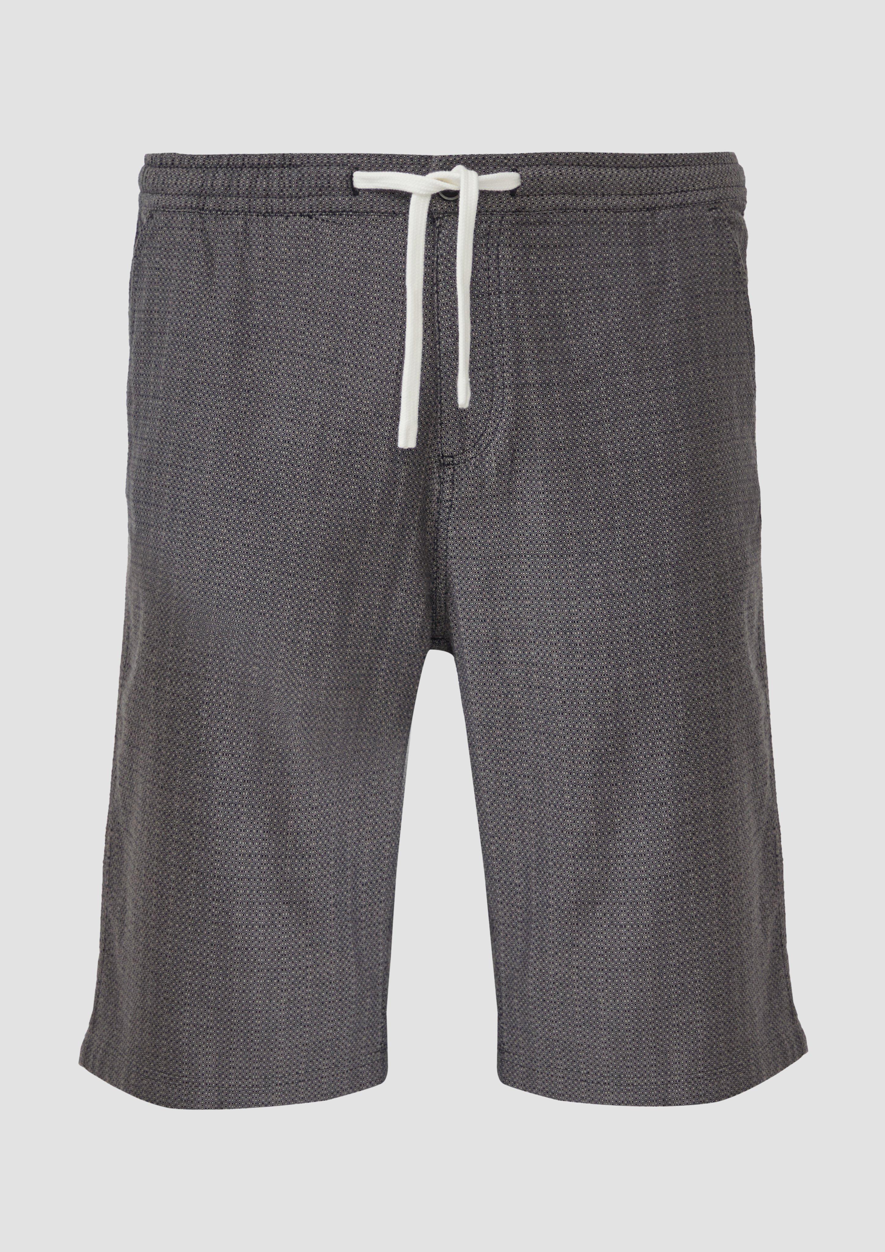 s.Oliver - Leichte Shorts mit Struktur im Relaxed Fit, Herren, schwarz
