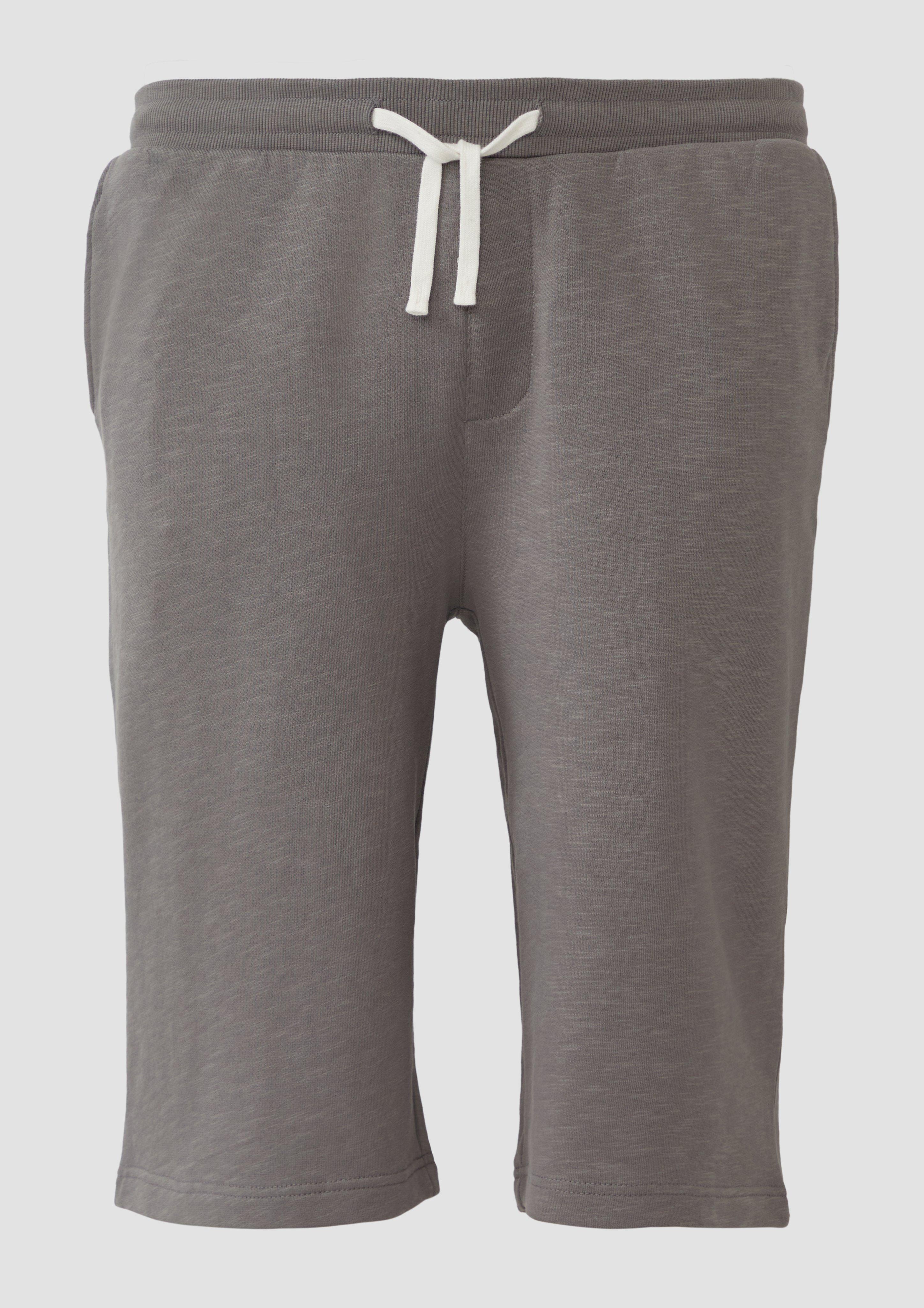 s.Oliver - Detroit: Sweat-Bermuda mit Flammgarnstruktur im Relaxed Fit, Herren, grau