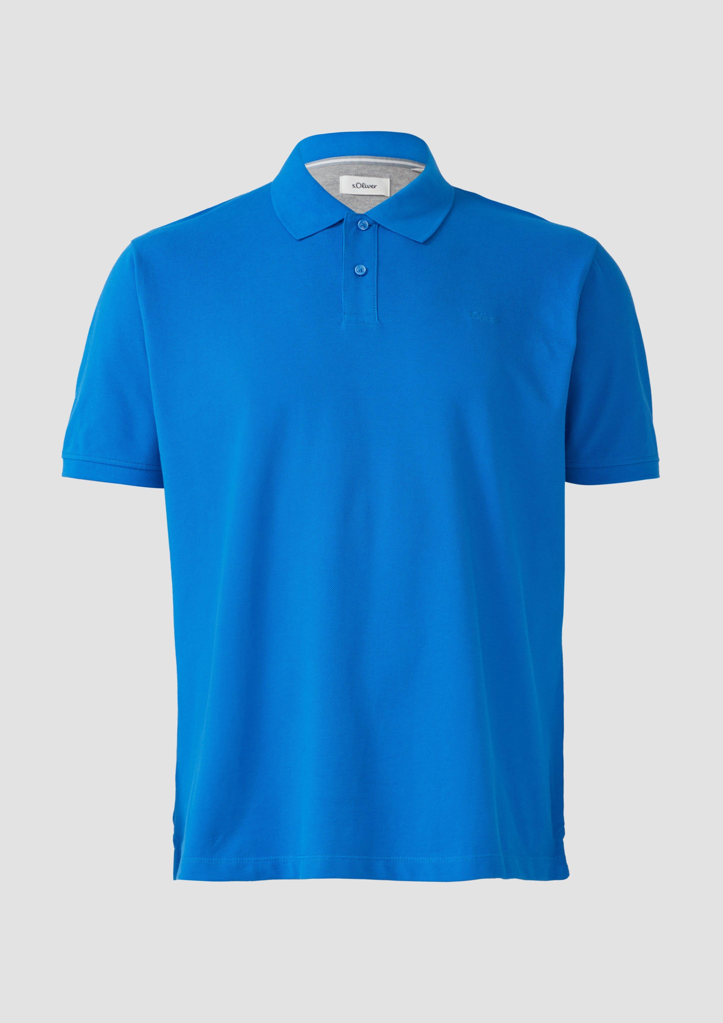 s.Oliver - Poloshirt aus Baumwollpiqué, Herren, blau