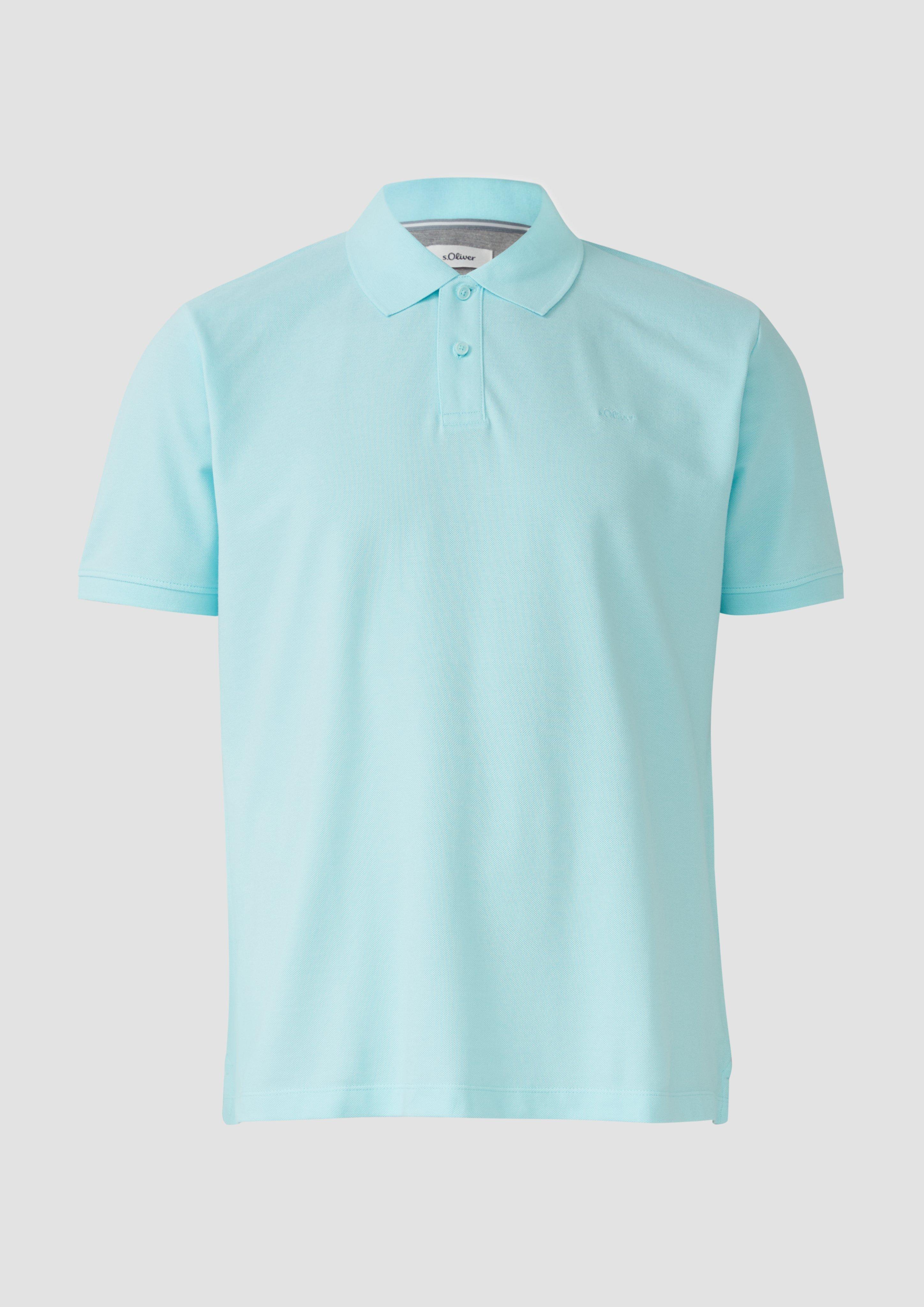 s.Oliver - Poloshirt aus Baumwollpiqué, Herren, türkis