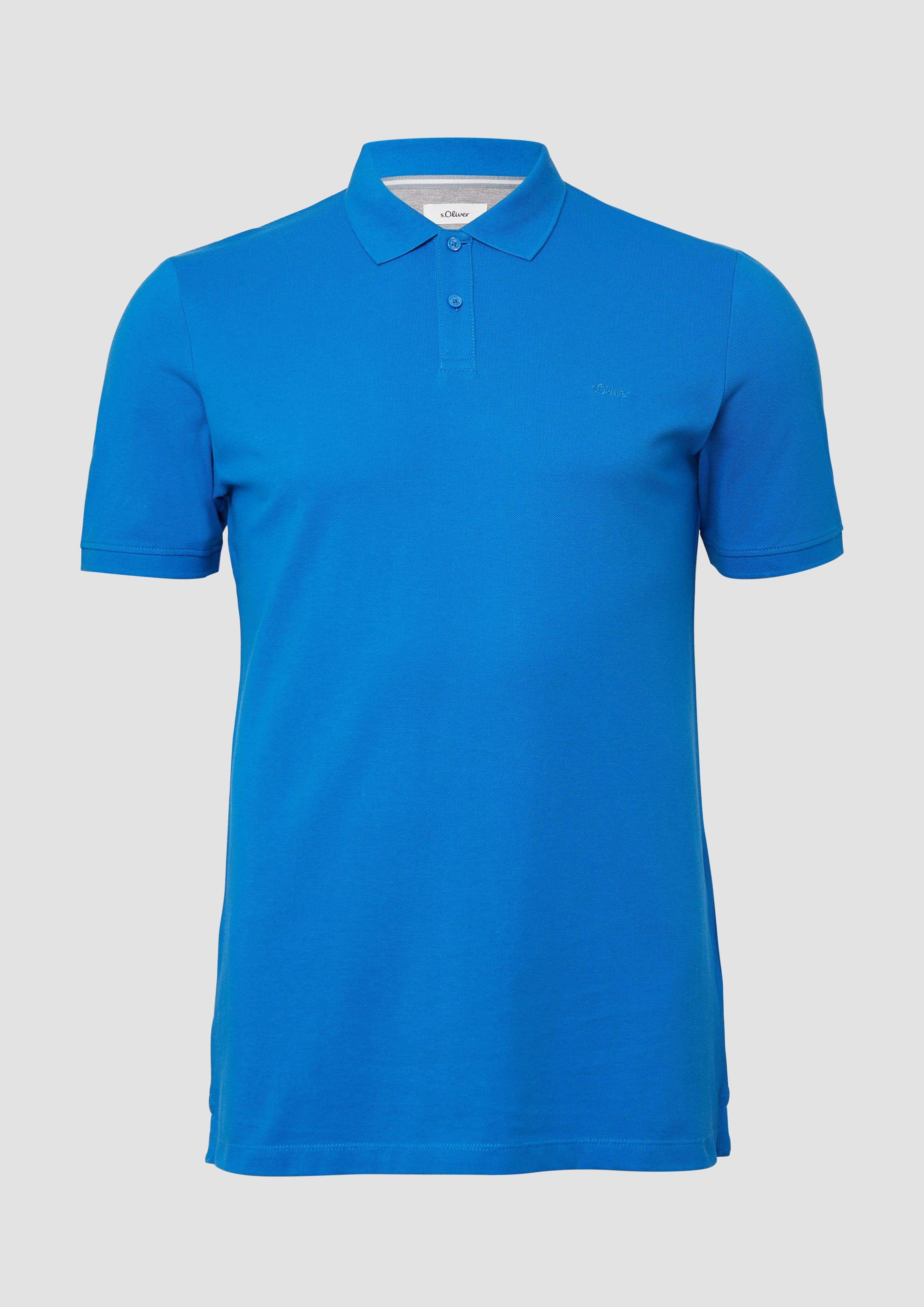 s.Oliver - Poloshirt aus Baumwollpiqué, Herren, blau