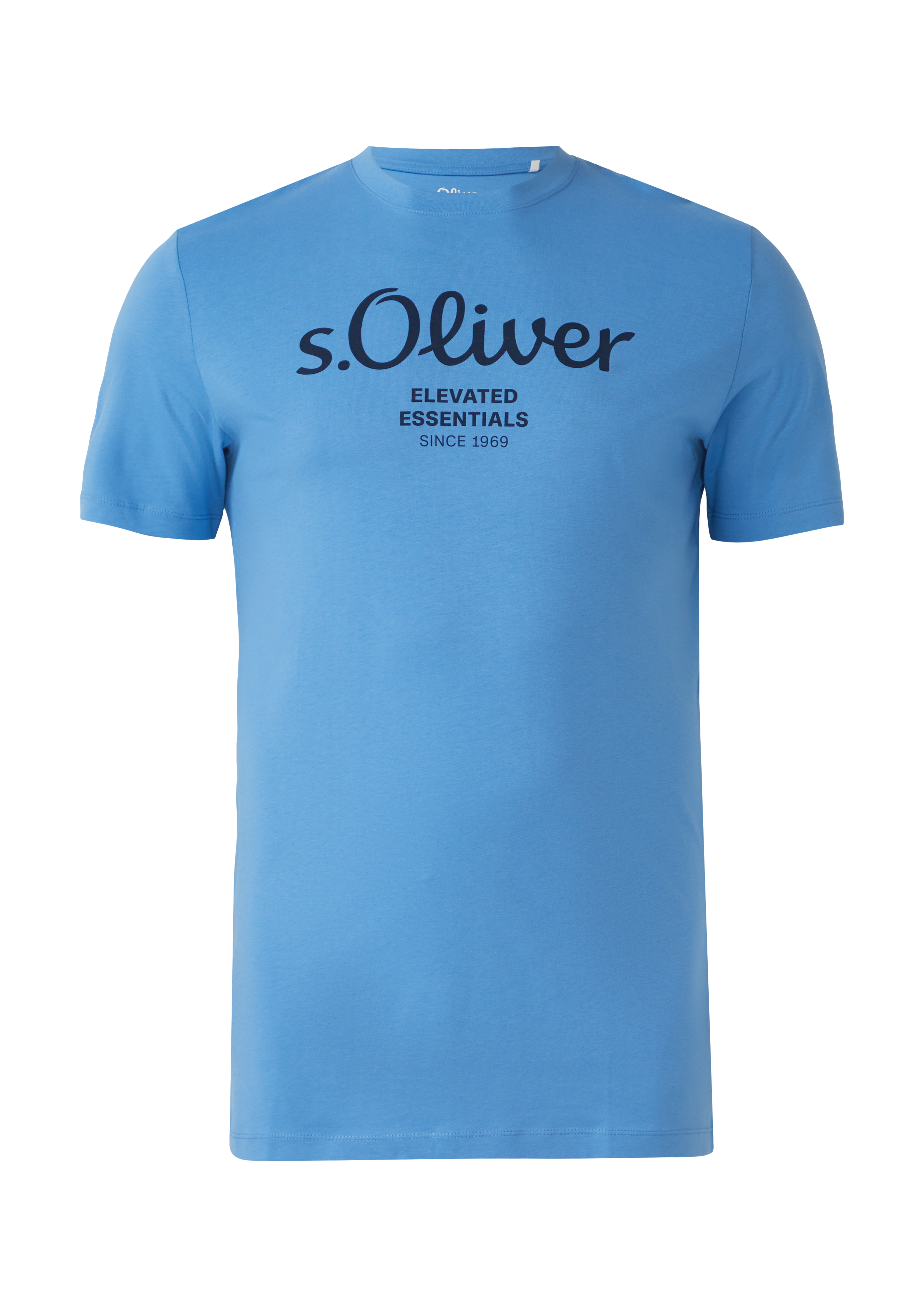 Katoenen T-shirt met logoprint Blauw