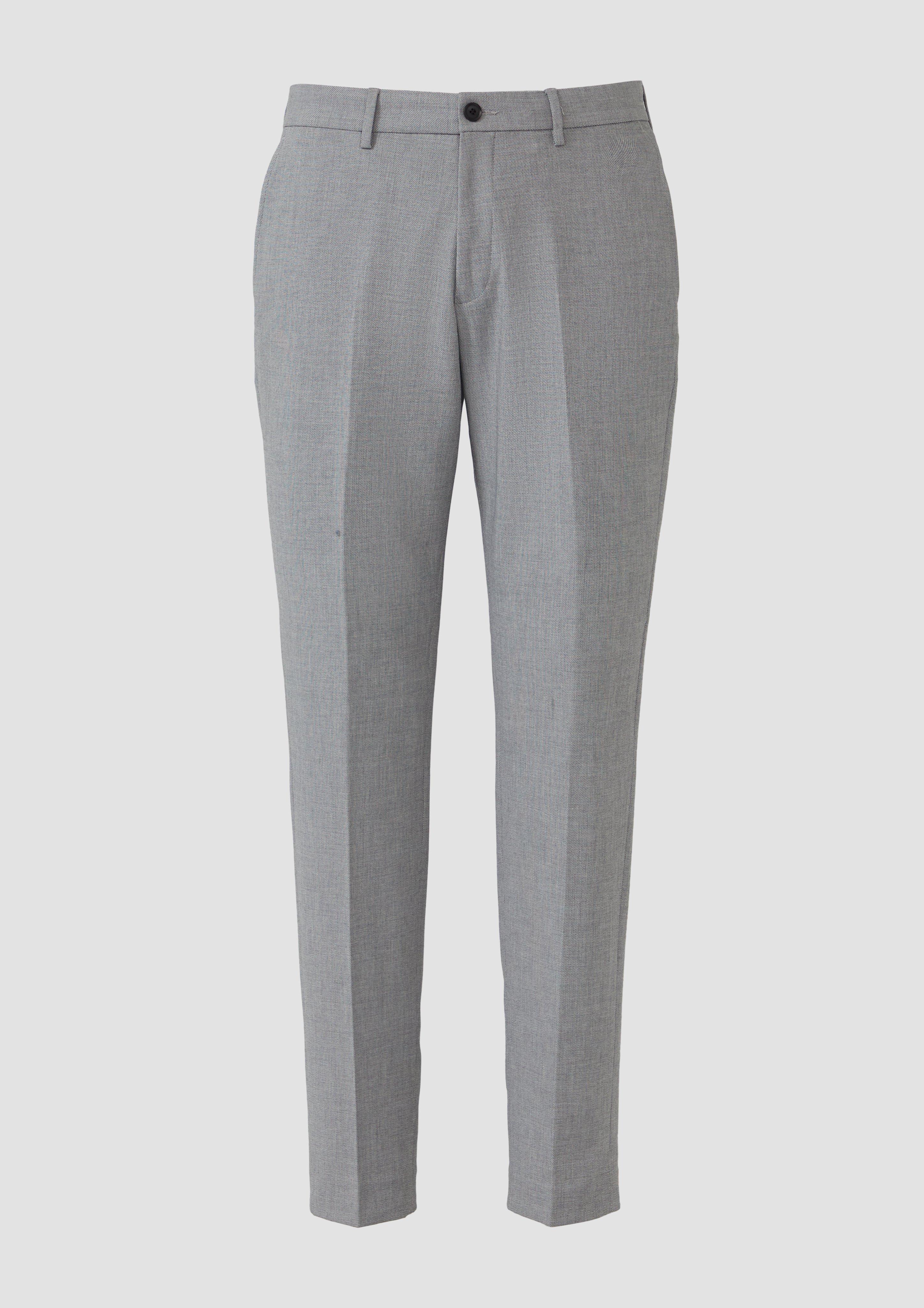 s.Oliver - s.O PURE: Strukturierte Anzughose im Slim Fit, Herren, grau