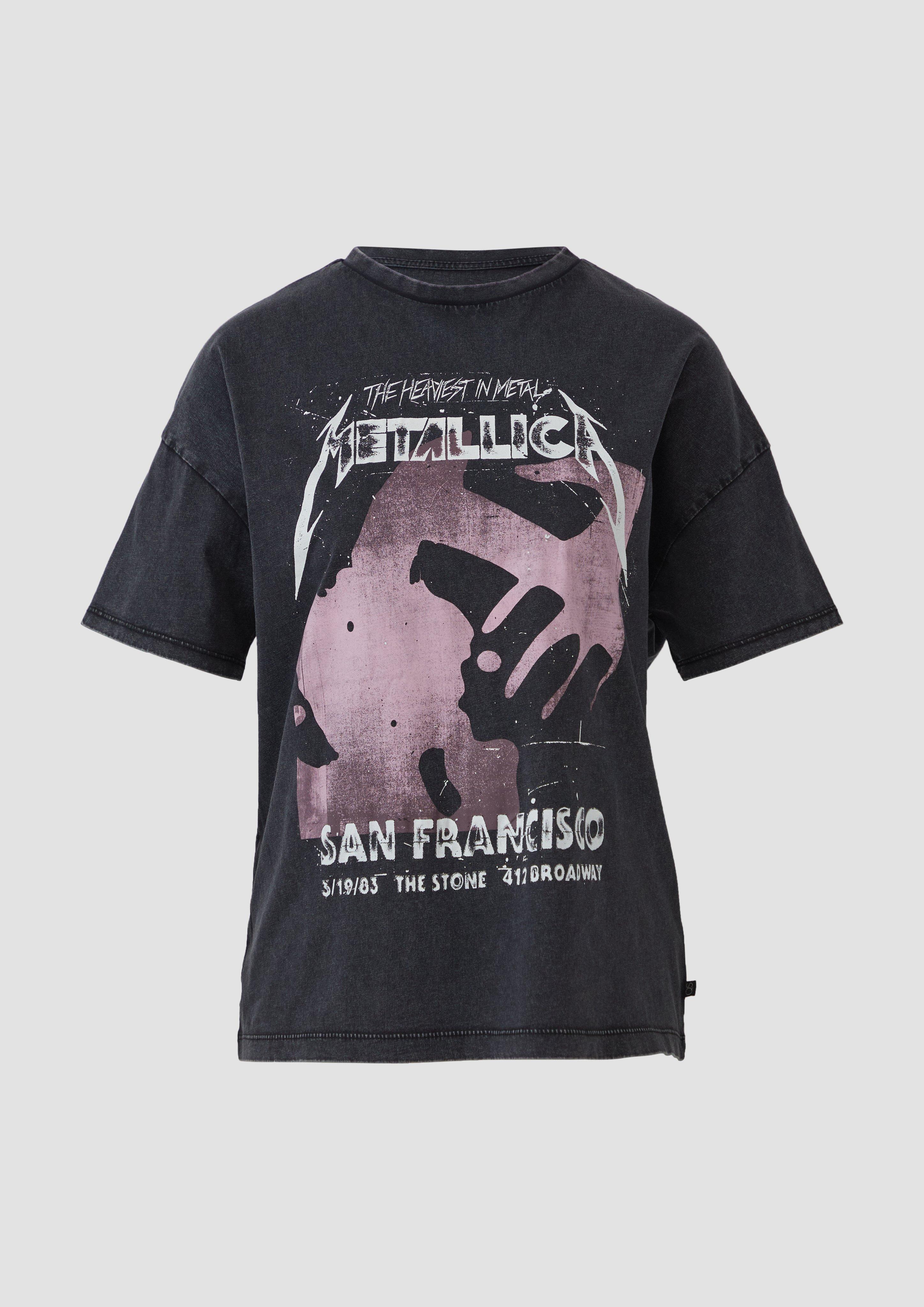 QS - Metallica® Band-Shirt mit Wascheffekt, Damen, schwarz