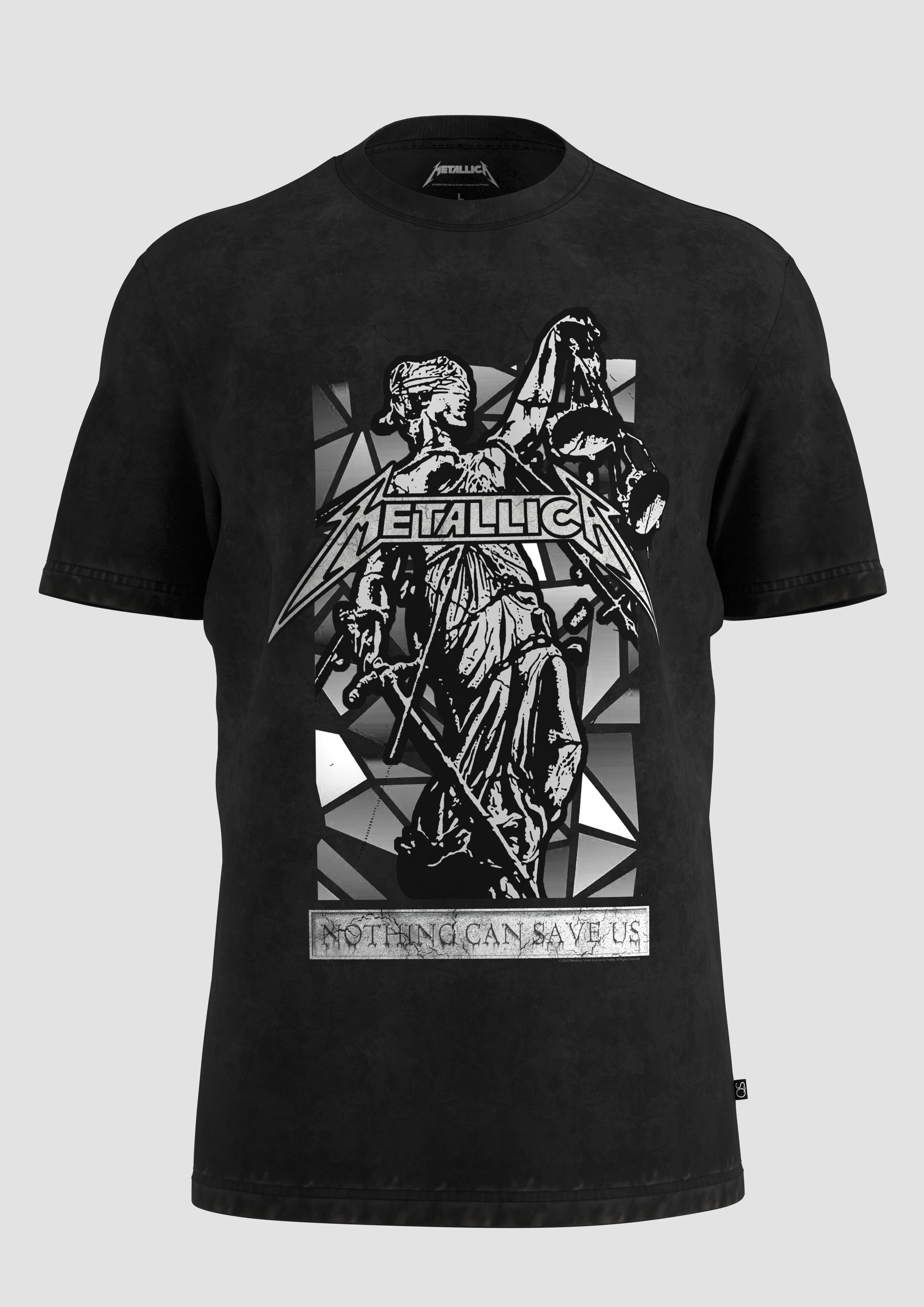 QS - Metallica® Band-Shirt mit Wascheffekt, Herren, schwarz
