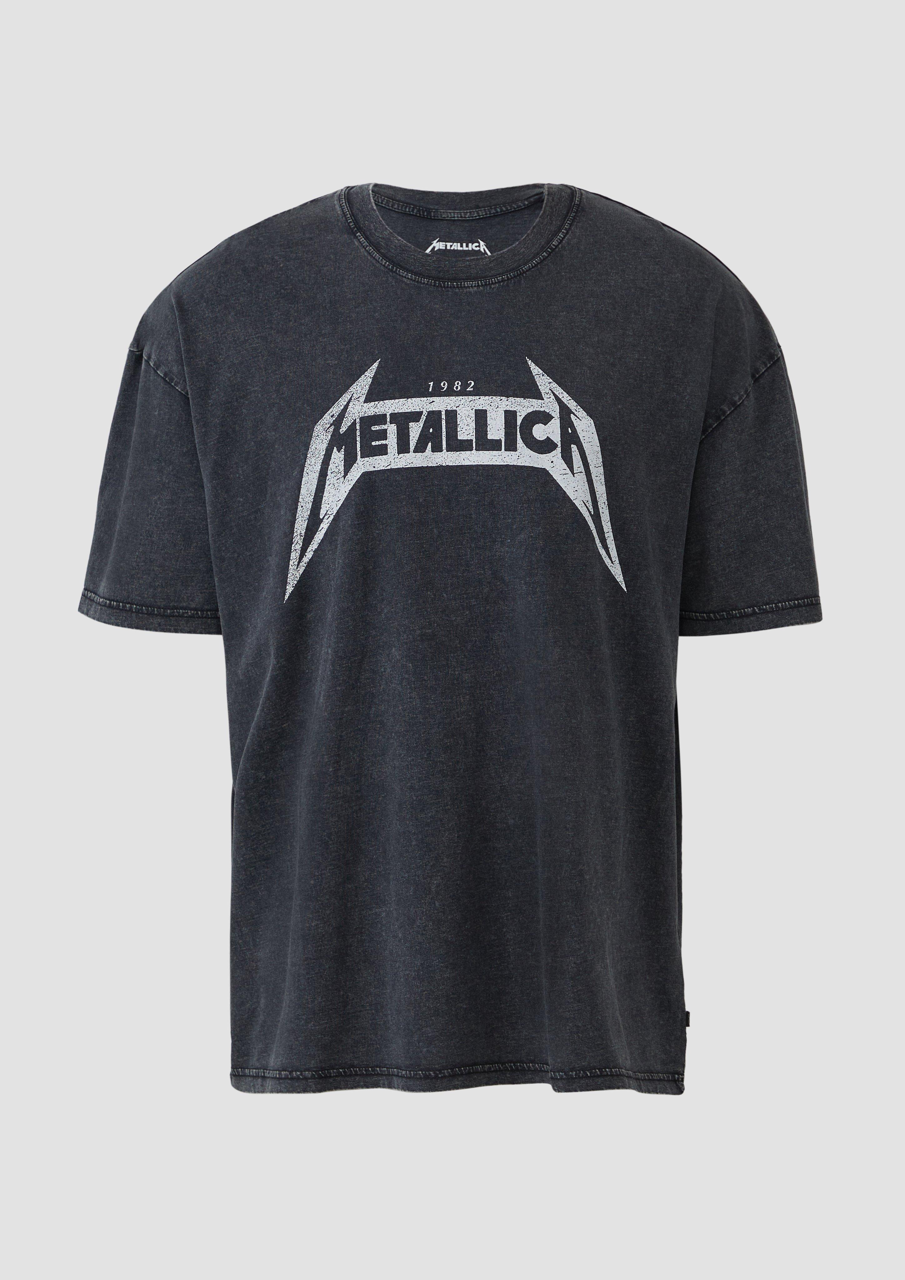 QS - Metallica® Band-Shirt im Loose Fit mit Wascheffekt, Herren, schwarz