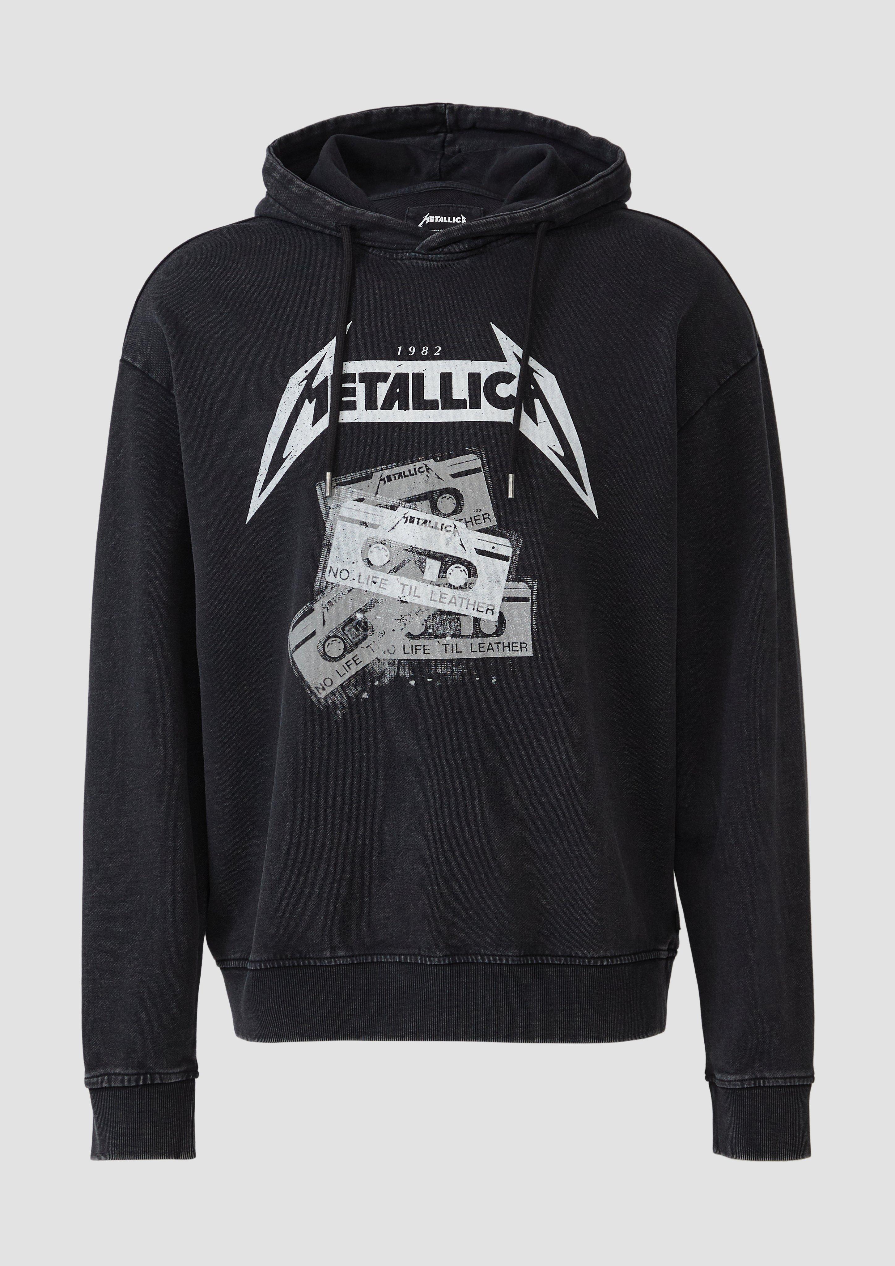 QS - Metallica® Band-Hoodie mit Wascheffekt, Herren, schwarz