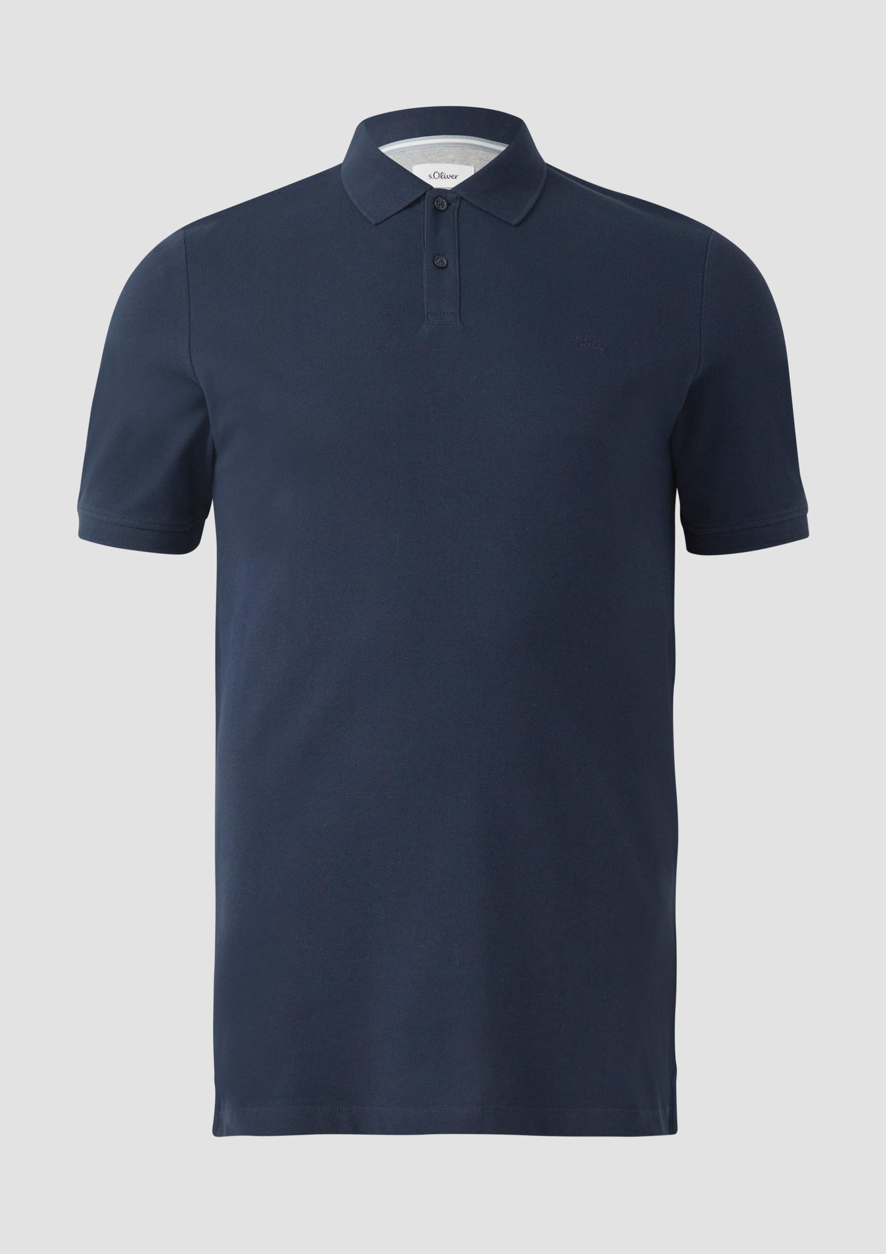 s.Oliver - Poloshirt aus Baumwollpiqué, Herren, blau