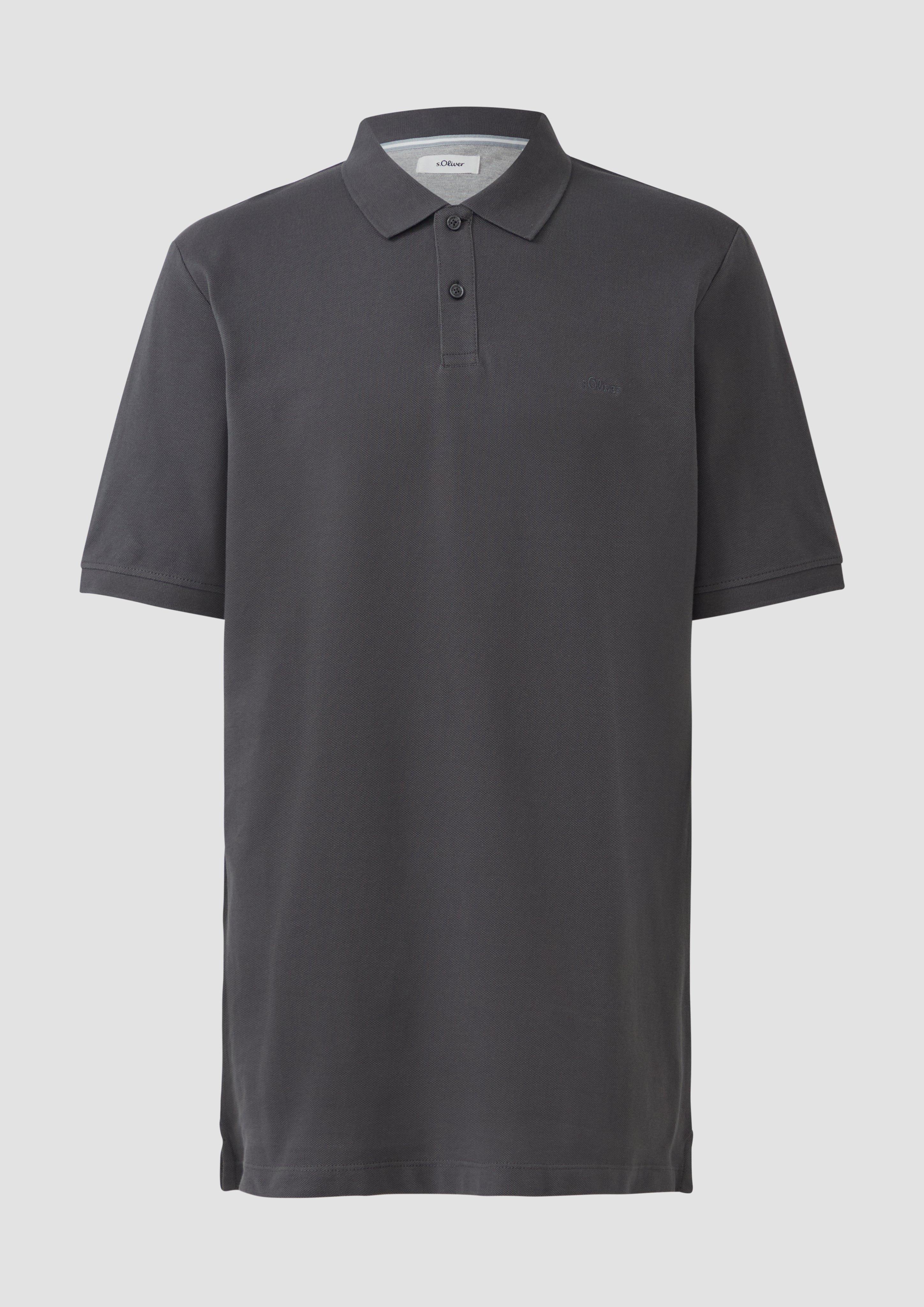 s.Oliver - Poloshirt aus Baumwollpiqué, Herren, grau