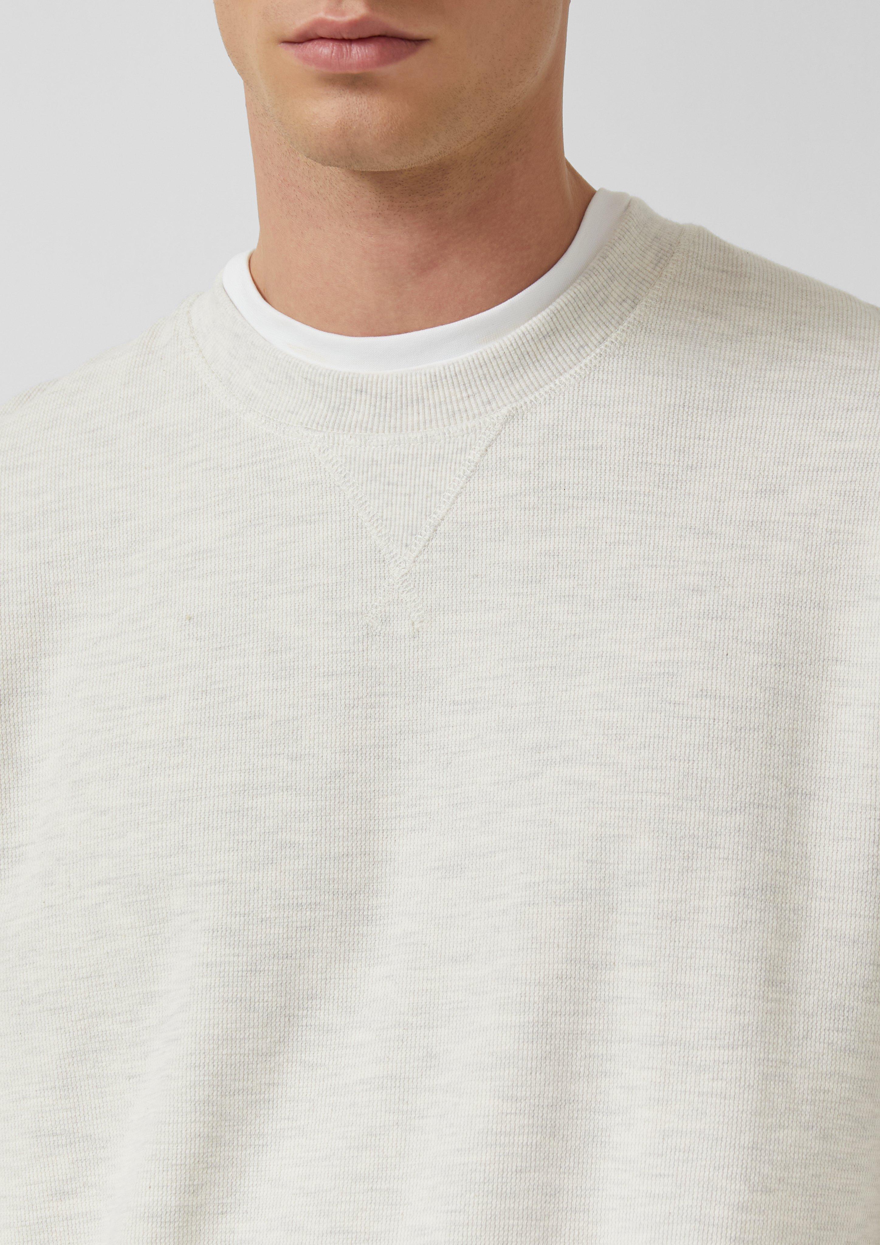 Strukturiertes Sweatshirt mit Rippbündchen