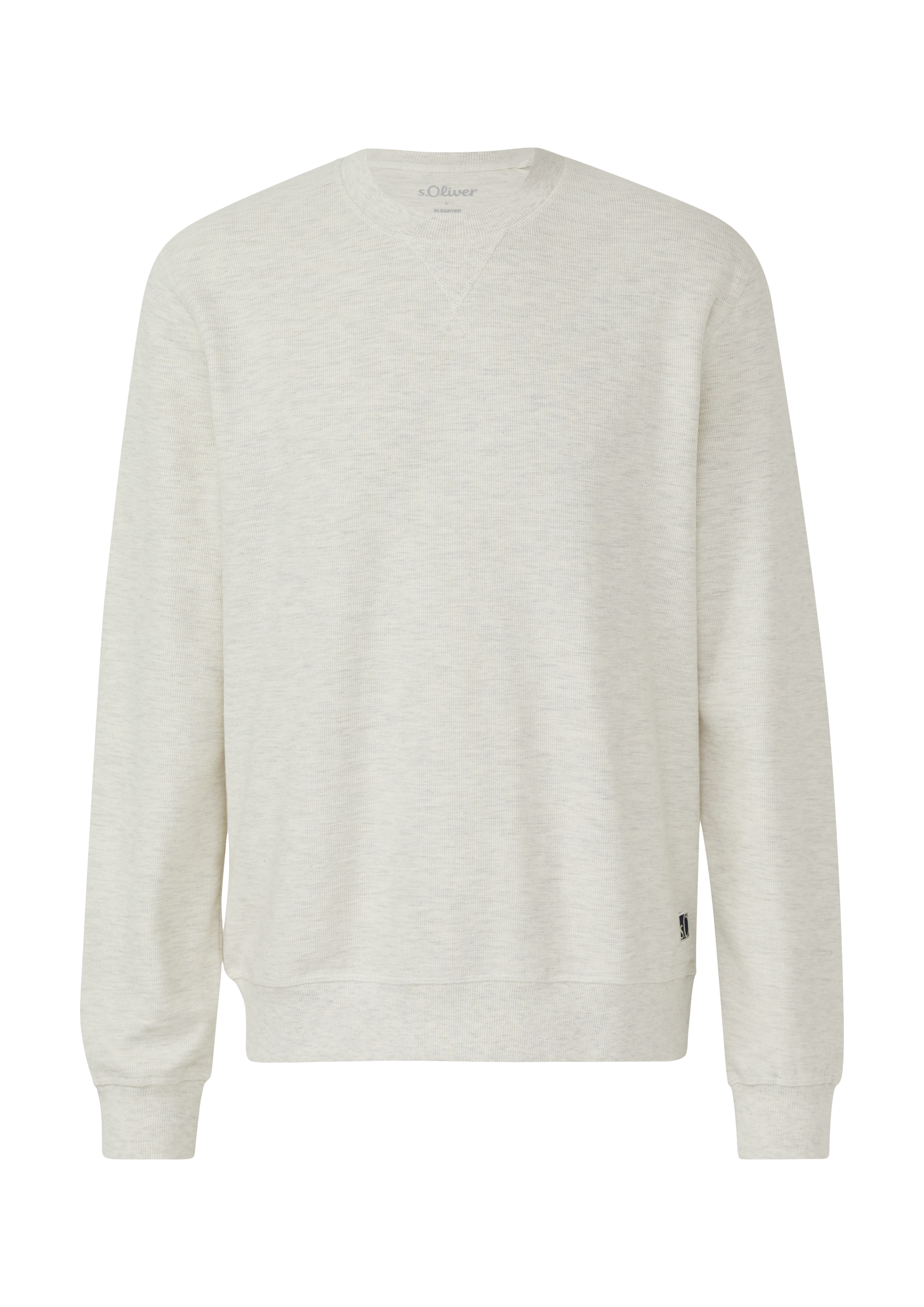Gestructureerd sweatshirt met geribde boorden
