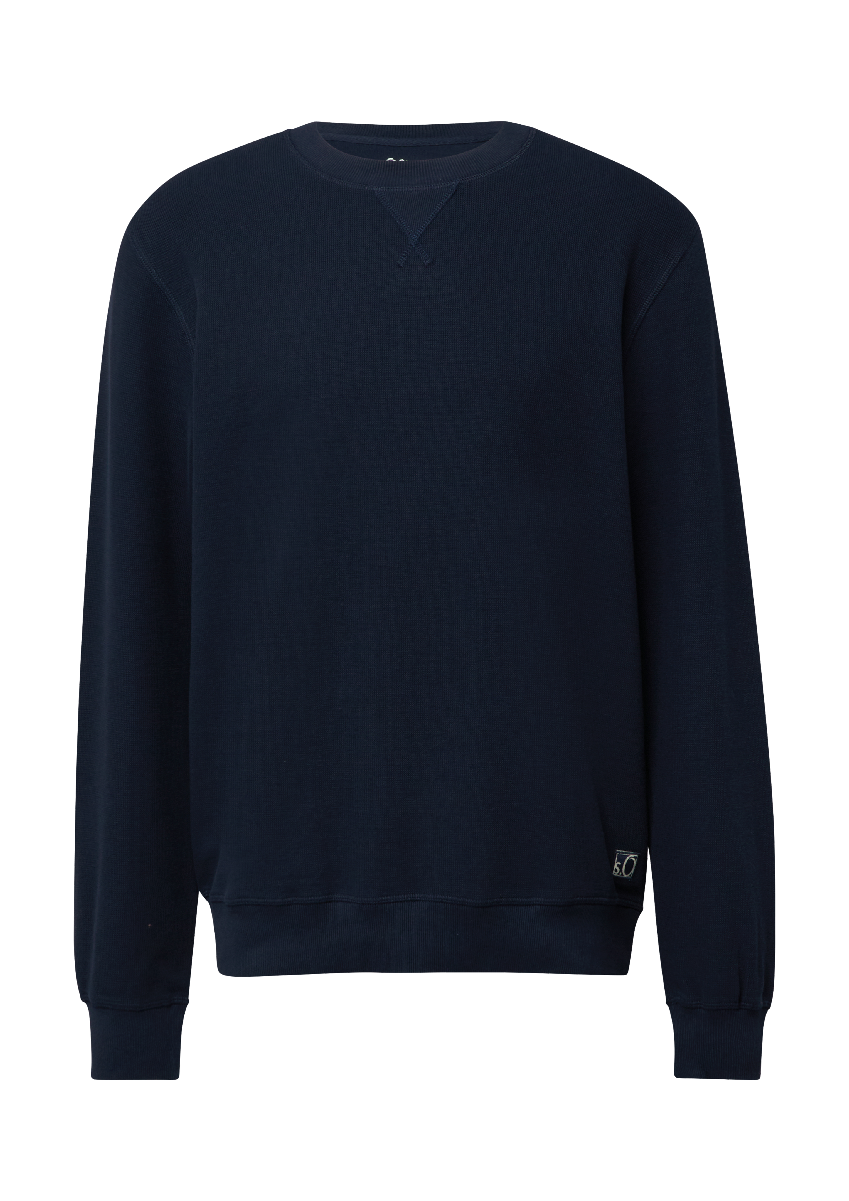Strukturiertes Sweatshirt mit Rippbündchen