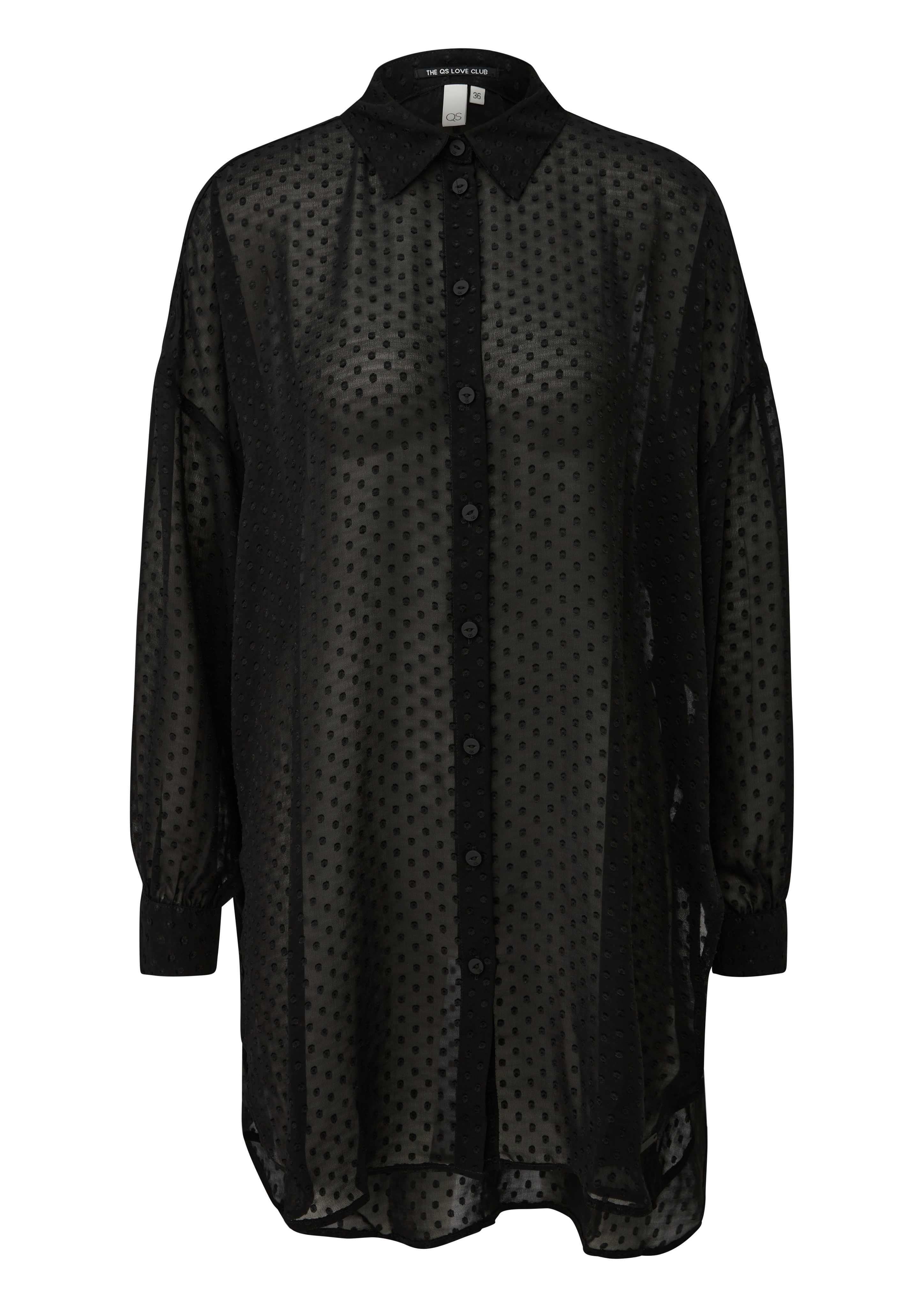 Transparante lange blouse