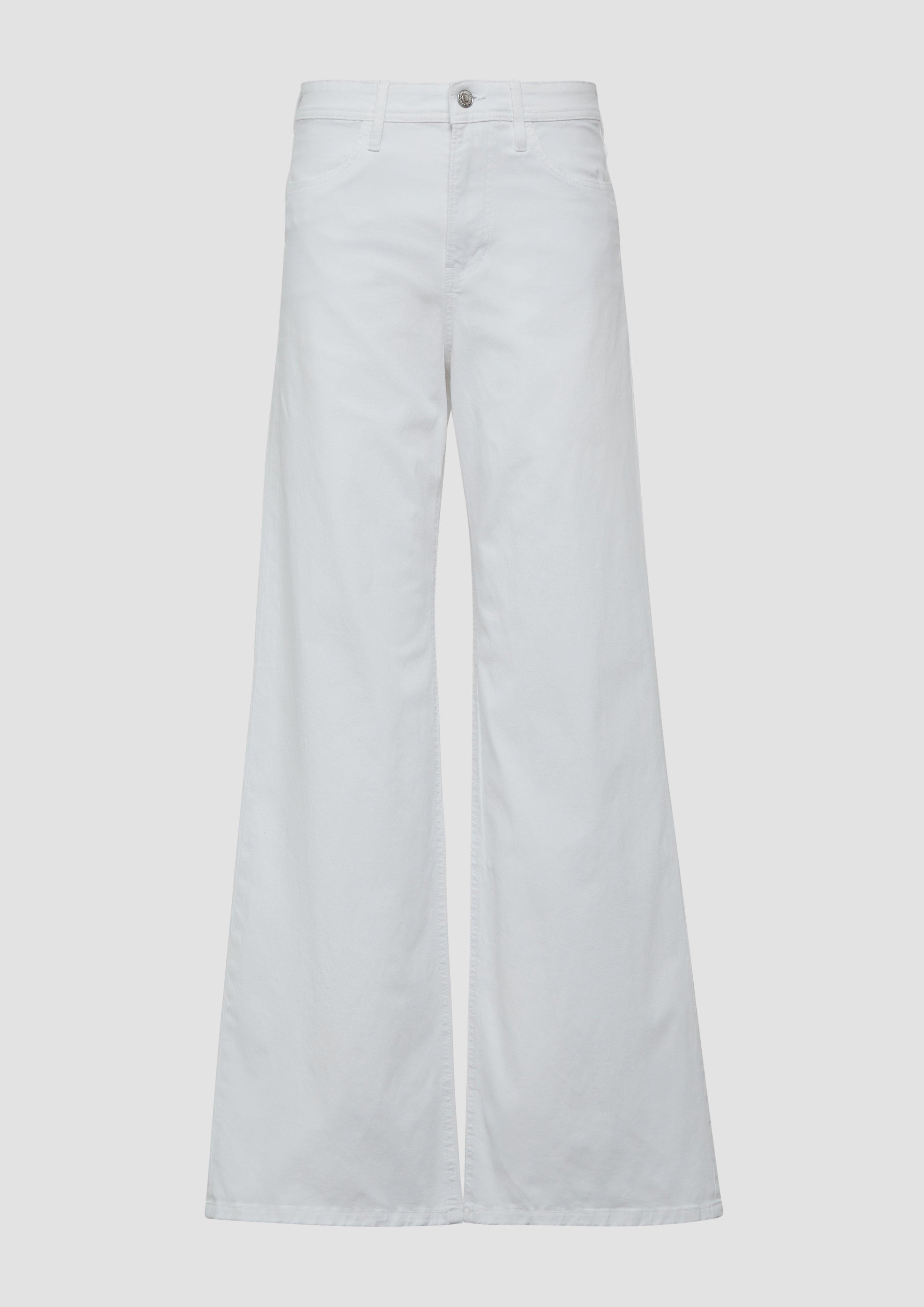 s.Oliver - Jeans Suri / Regular Fit / High Rise / Wide Leg, Damen, weiß