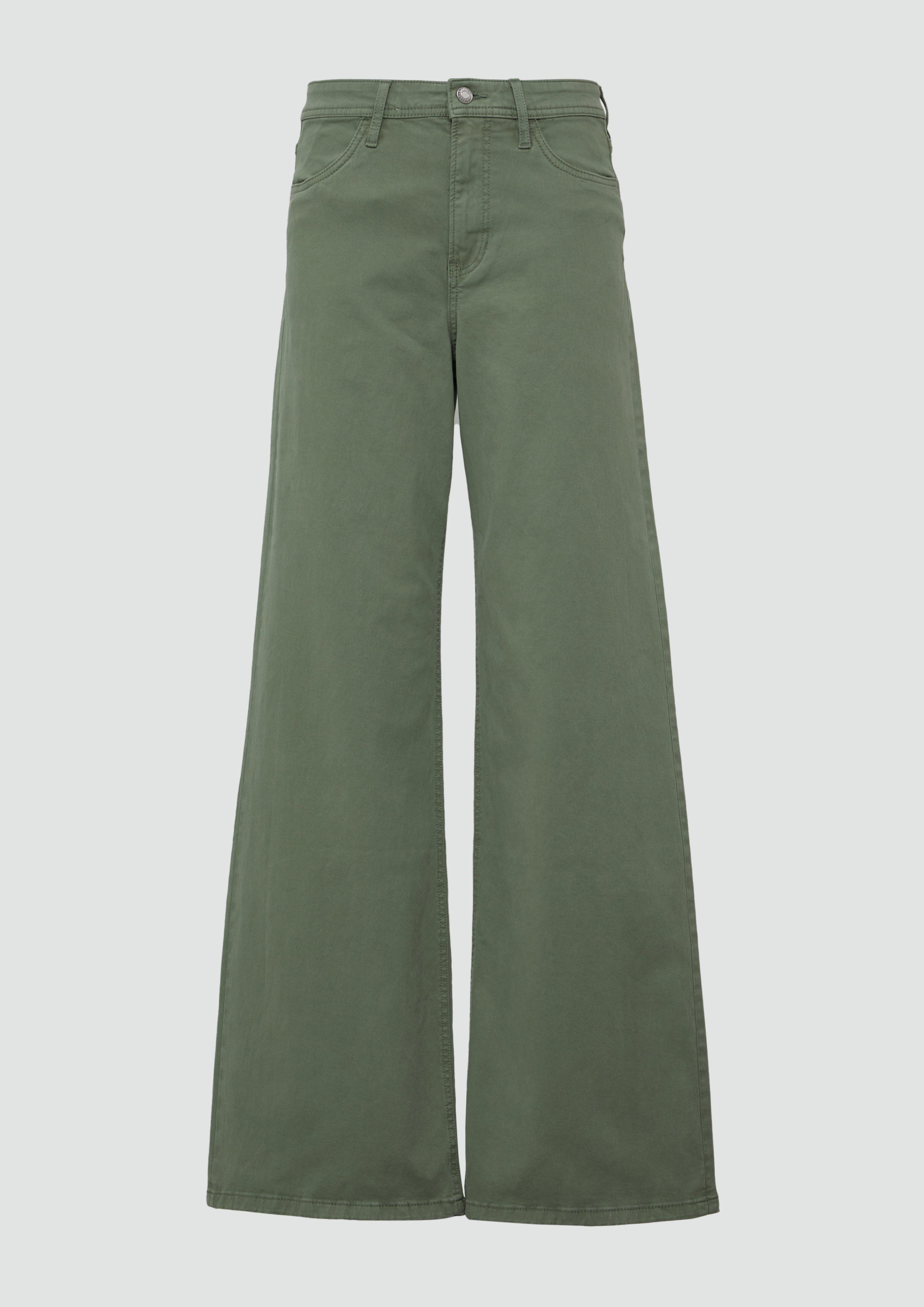 s.Oliver - Jeans Suri / Regular Fit / High Rise / Wide Leg, Damen, grün