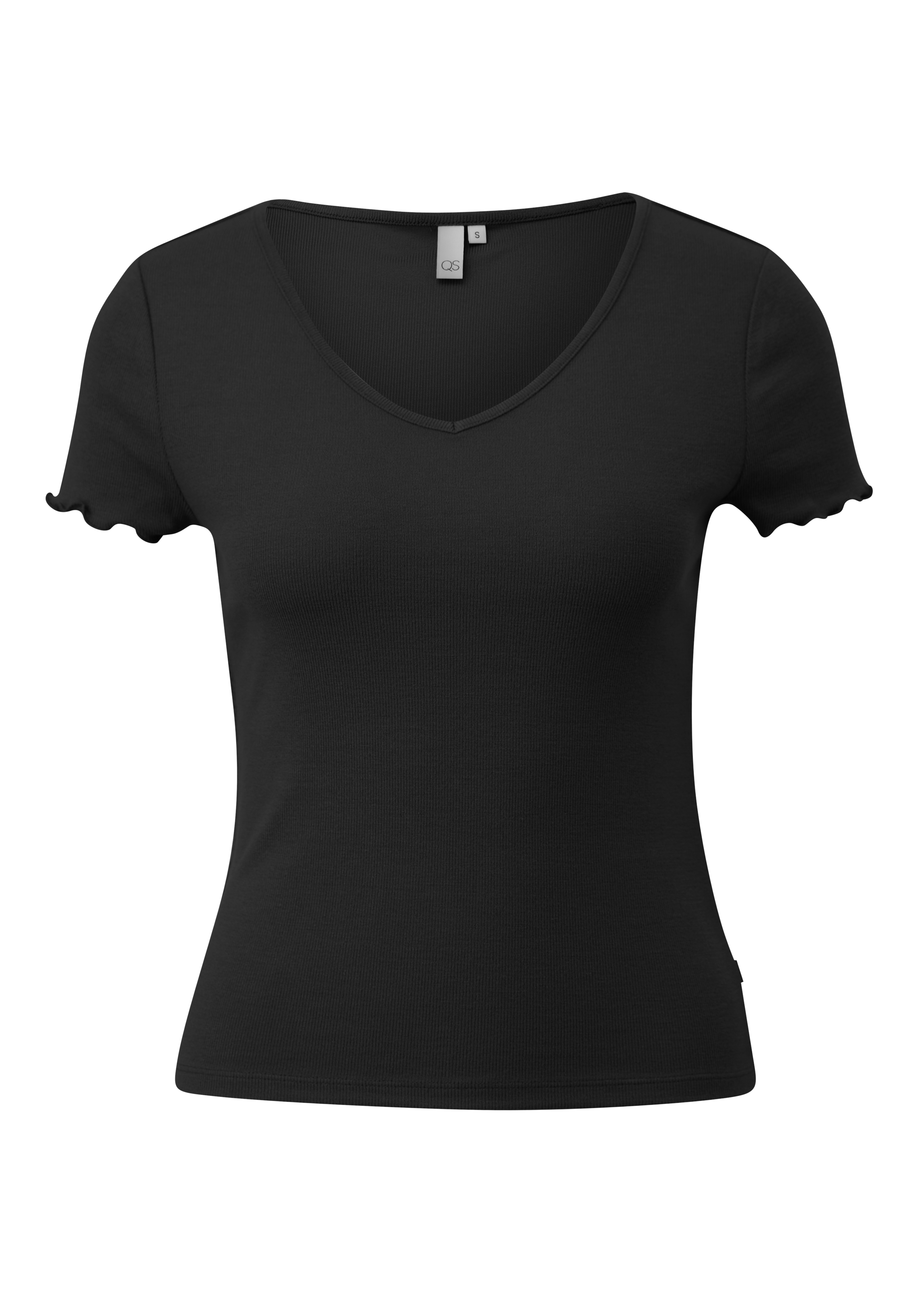 Slim-fit T-shirt van geribde stof