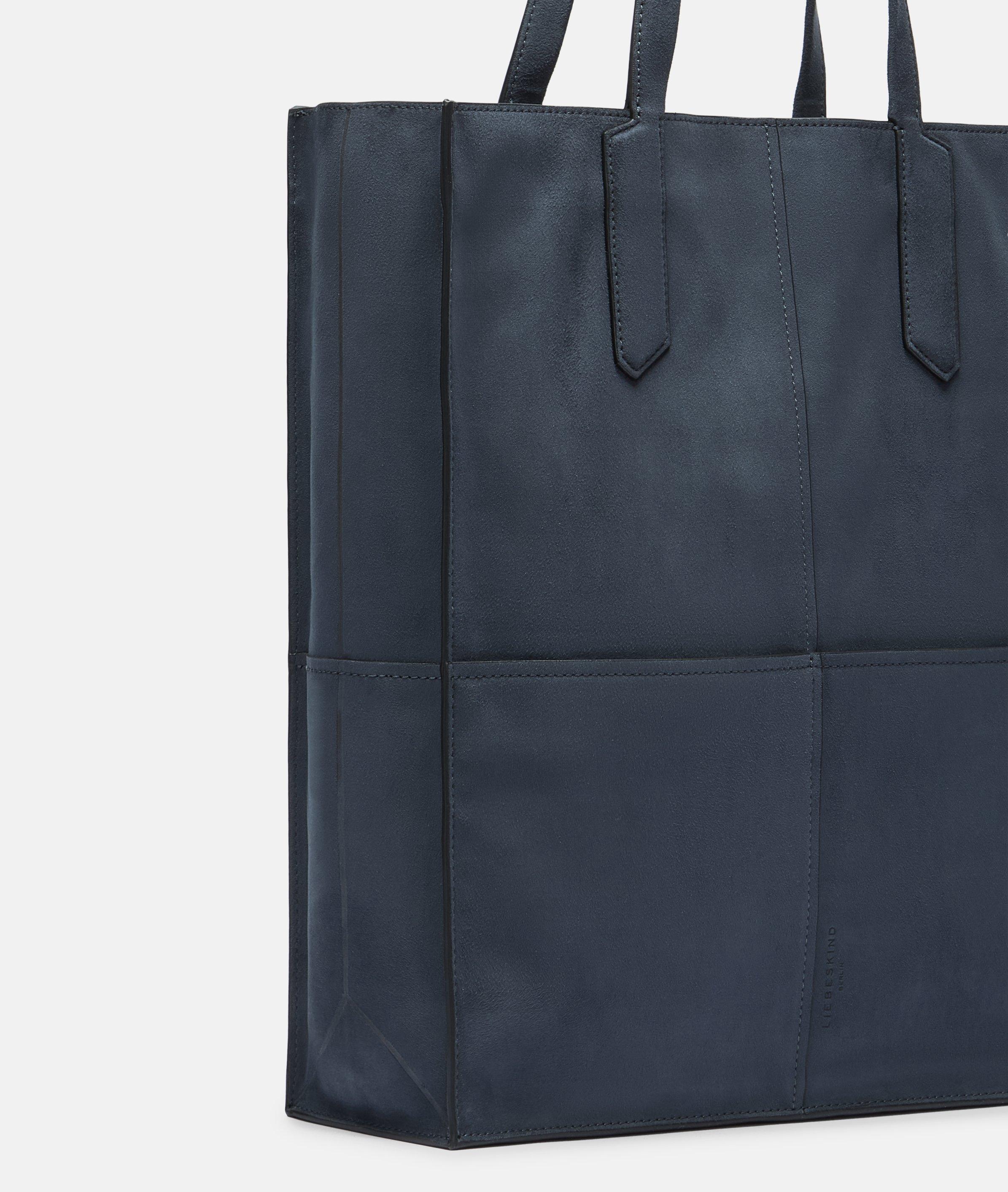 Amy Tote L in blau, rot & beige