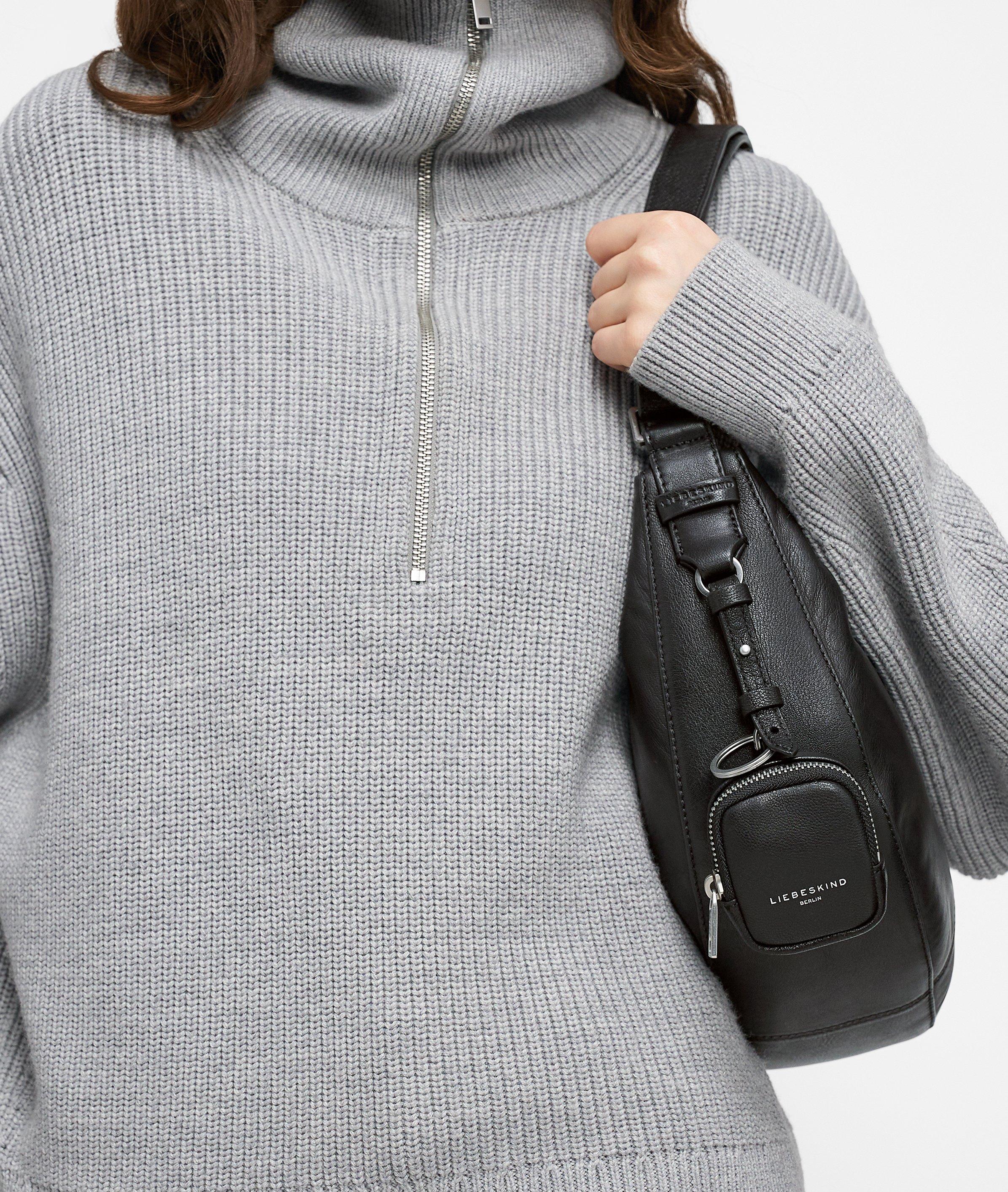 Andrea Pouch Pendant in black, brown & red